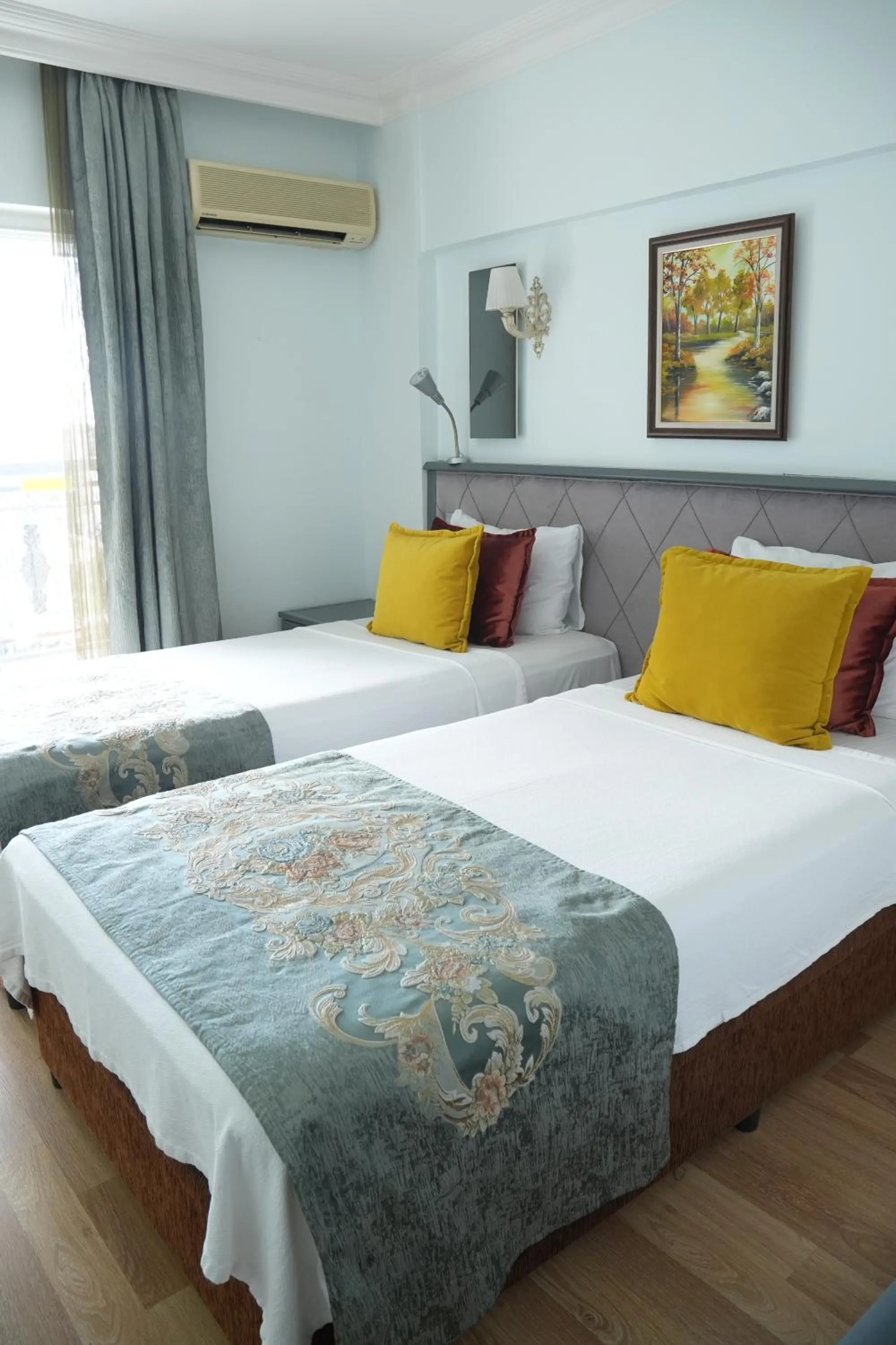 Bed in Panormos Hotel