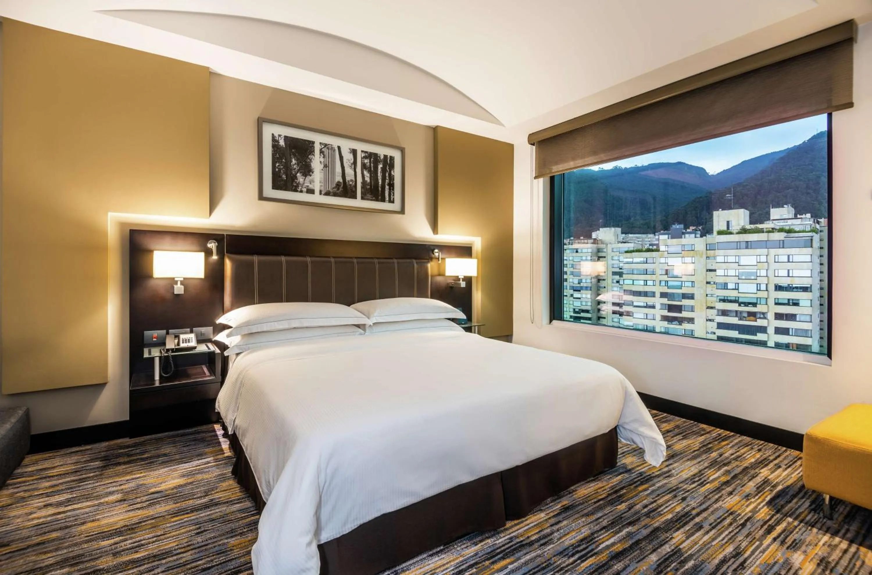 View (from property/room), Bed in Hilton Bogotá