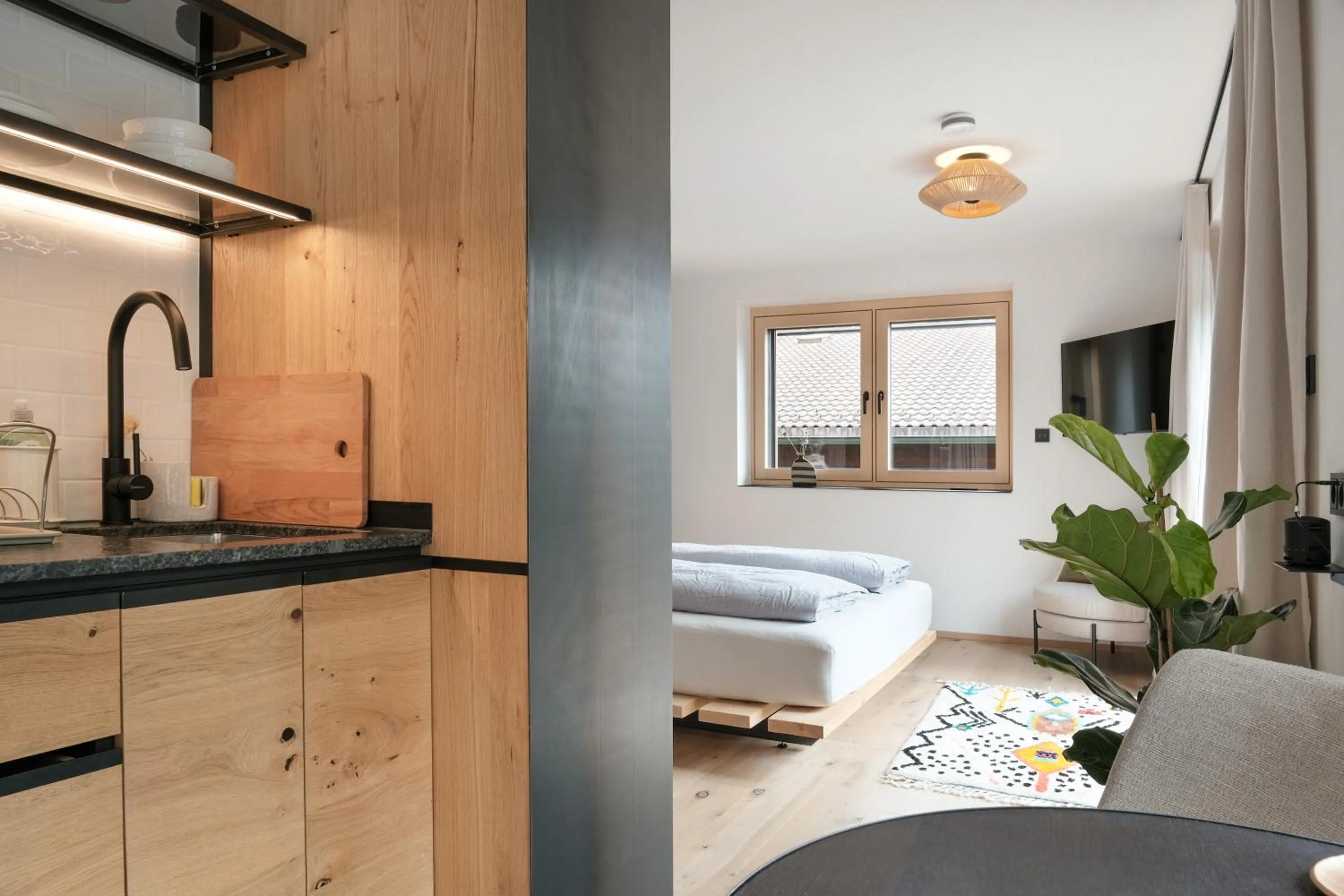 Kitchen or kitchenette in Grand Pension Franziska - inkl CrossFit Gym