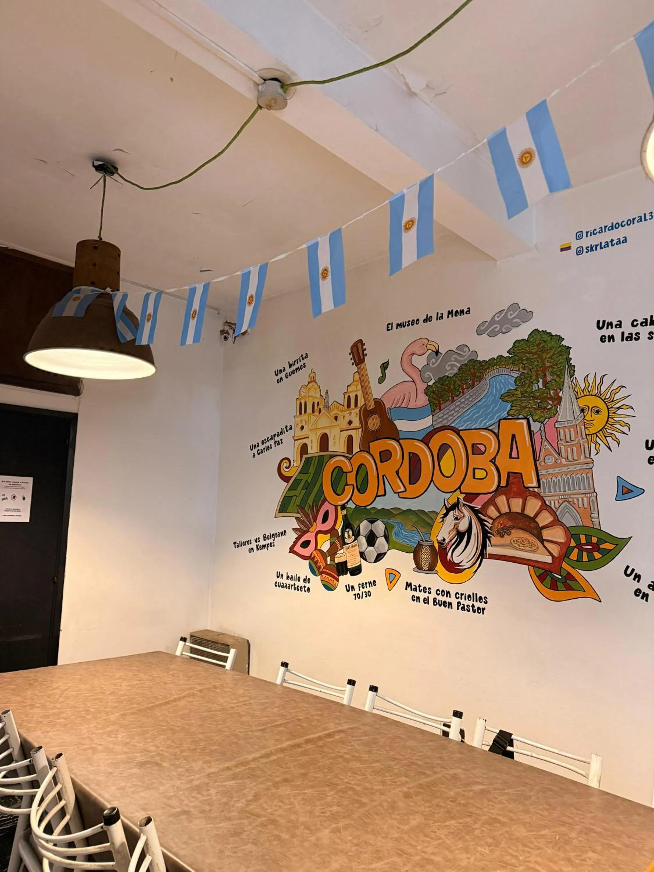 Communal kitchen in Link Cordoba Hostel