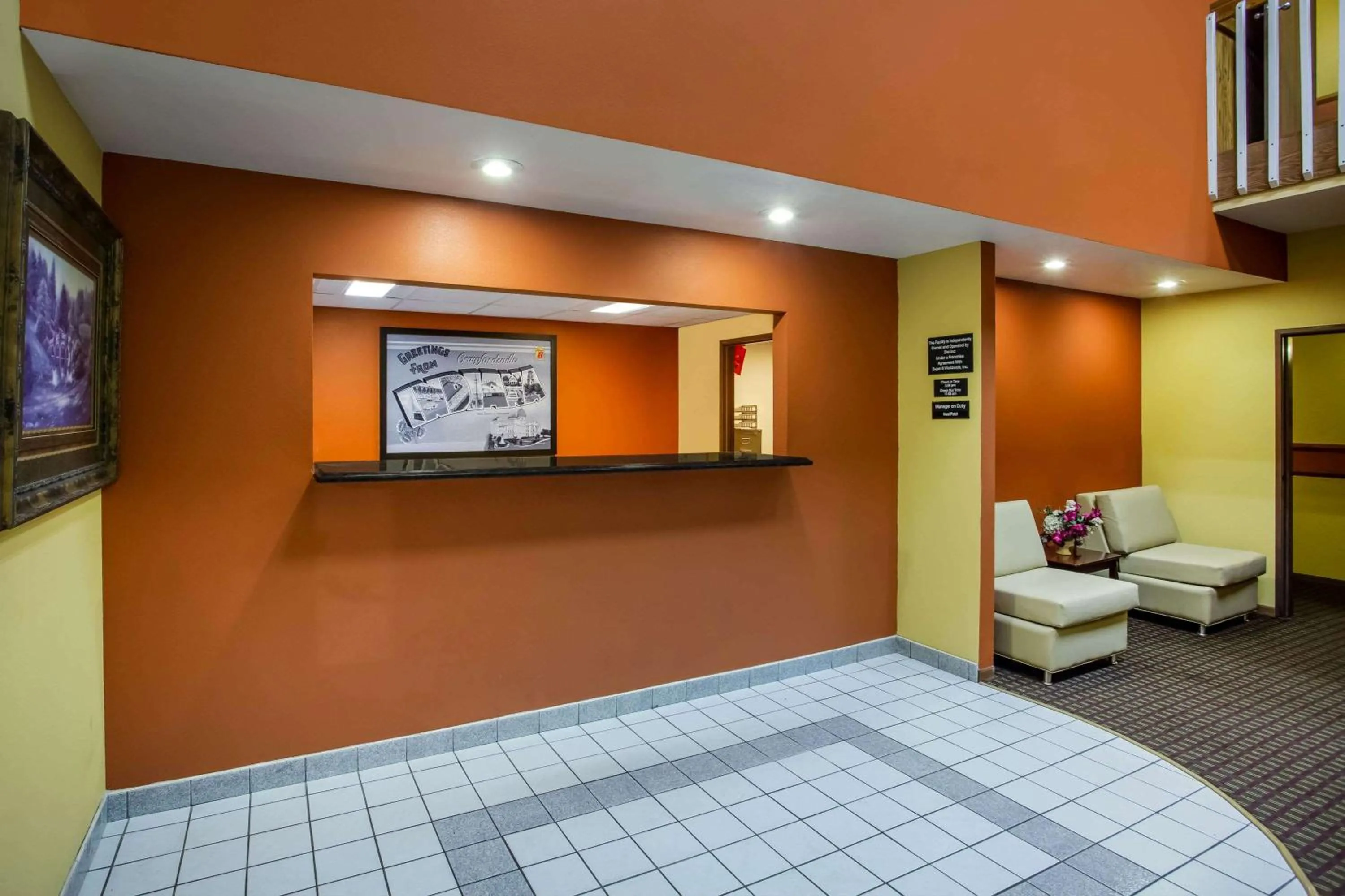 Lobby or reception, Bed in Super 8 by Wyndham Crawfordsville