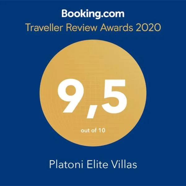 Certificate/Award in Platoni Elite Villas