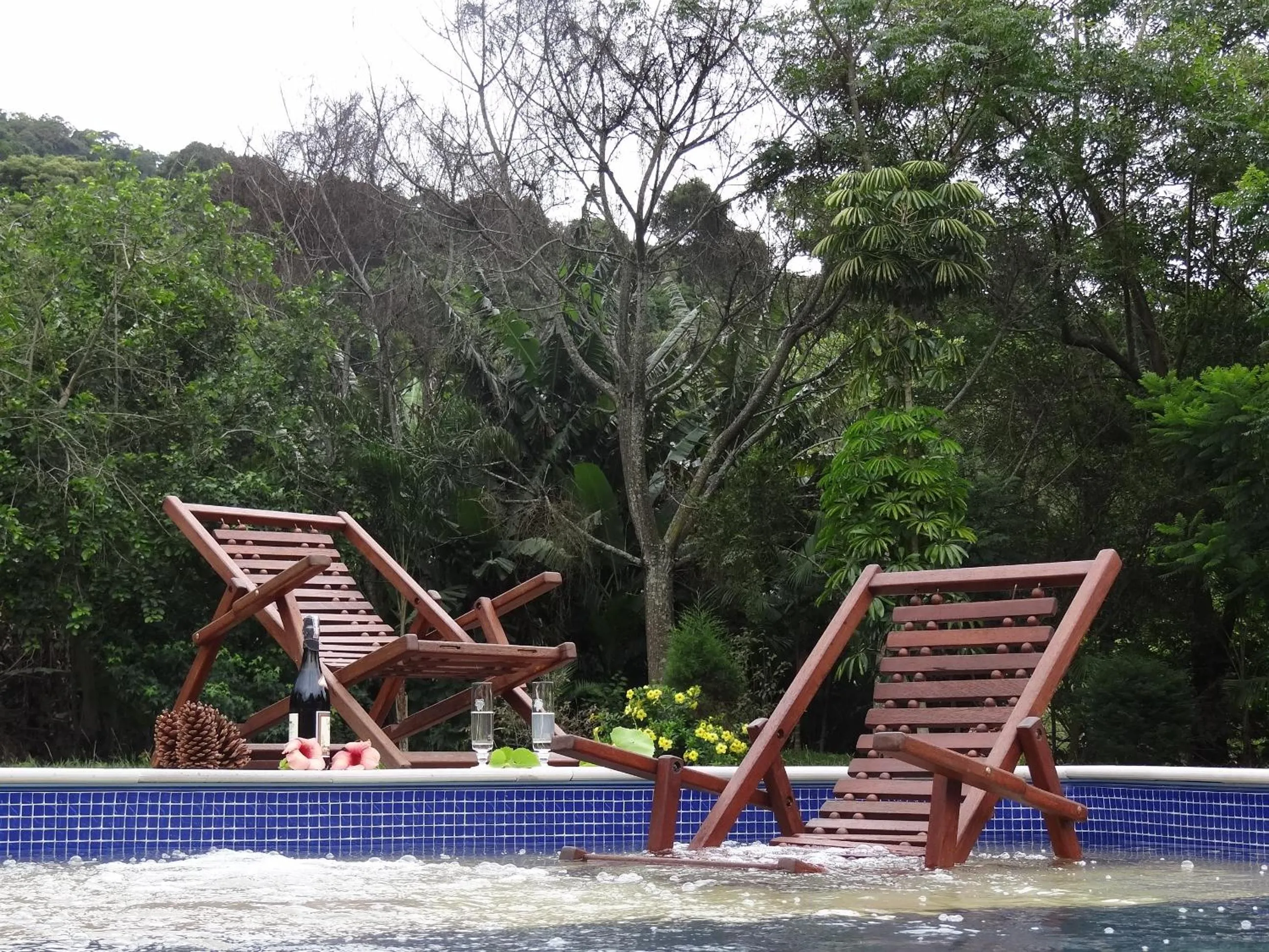 Pool view in Pousada Canto da Lua