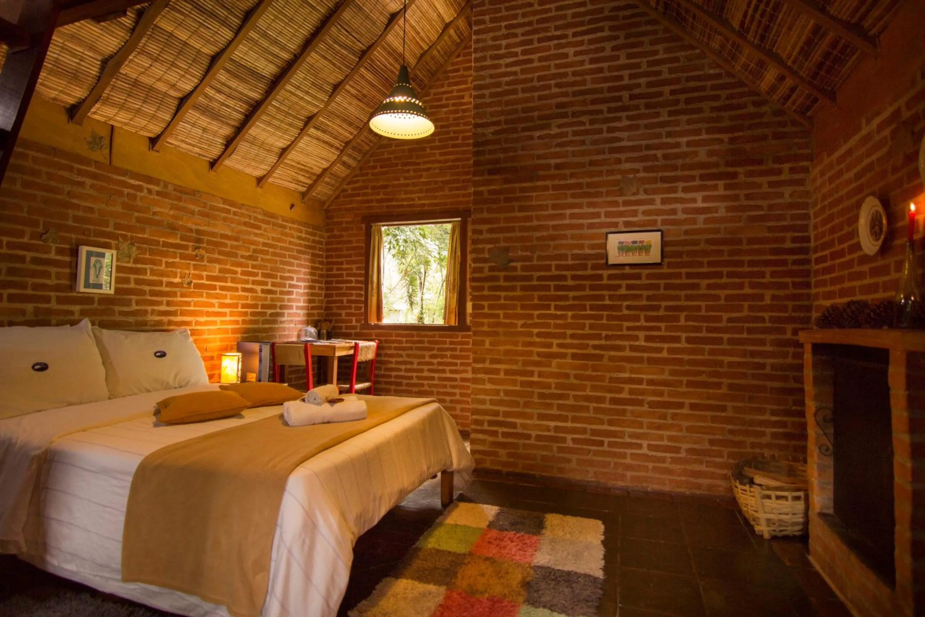 Bed in Pousada Canto da Lua