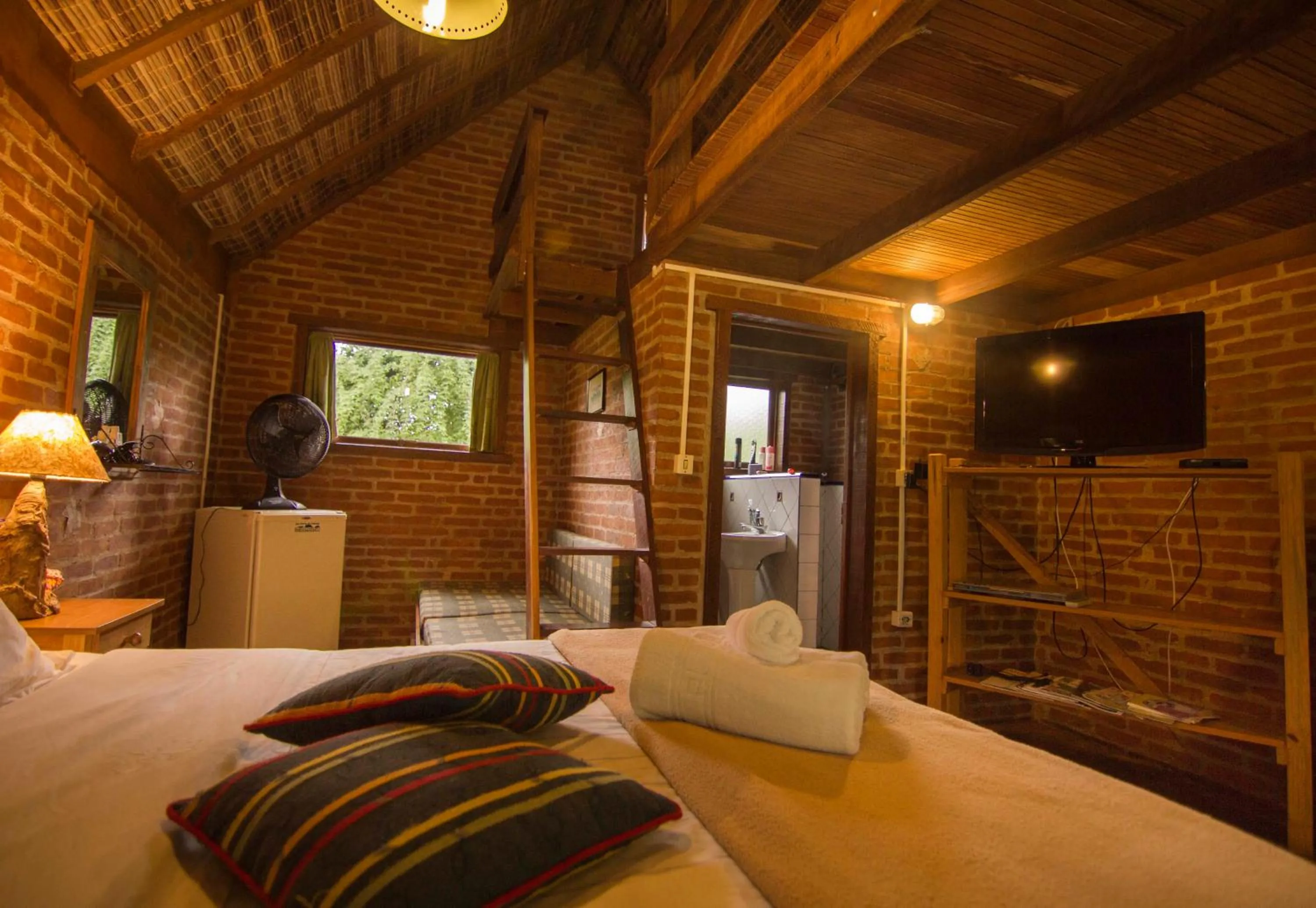Bed in Pousada Canto da Lua