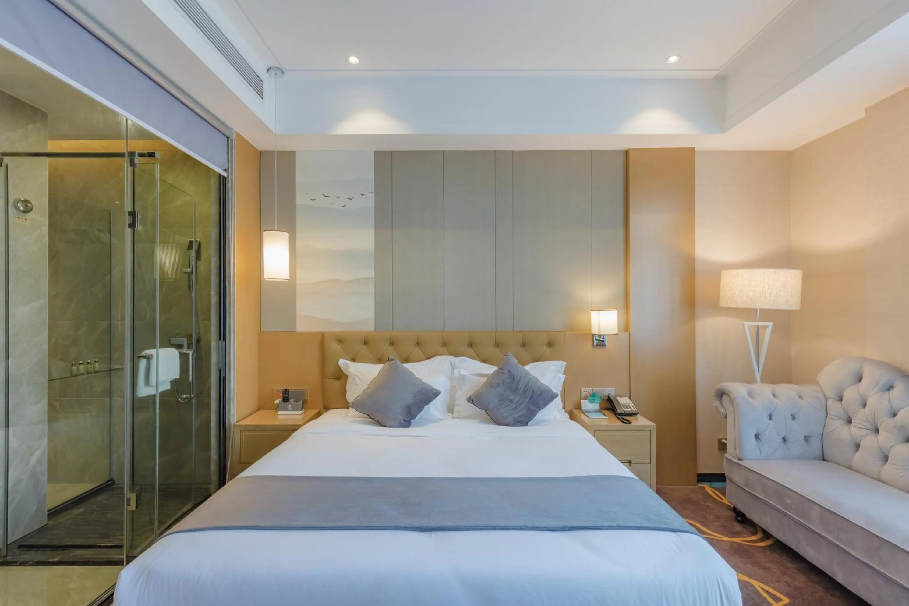 Bed in Taishan He Style Hotel