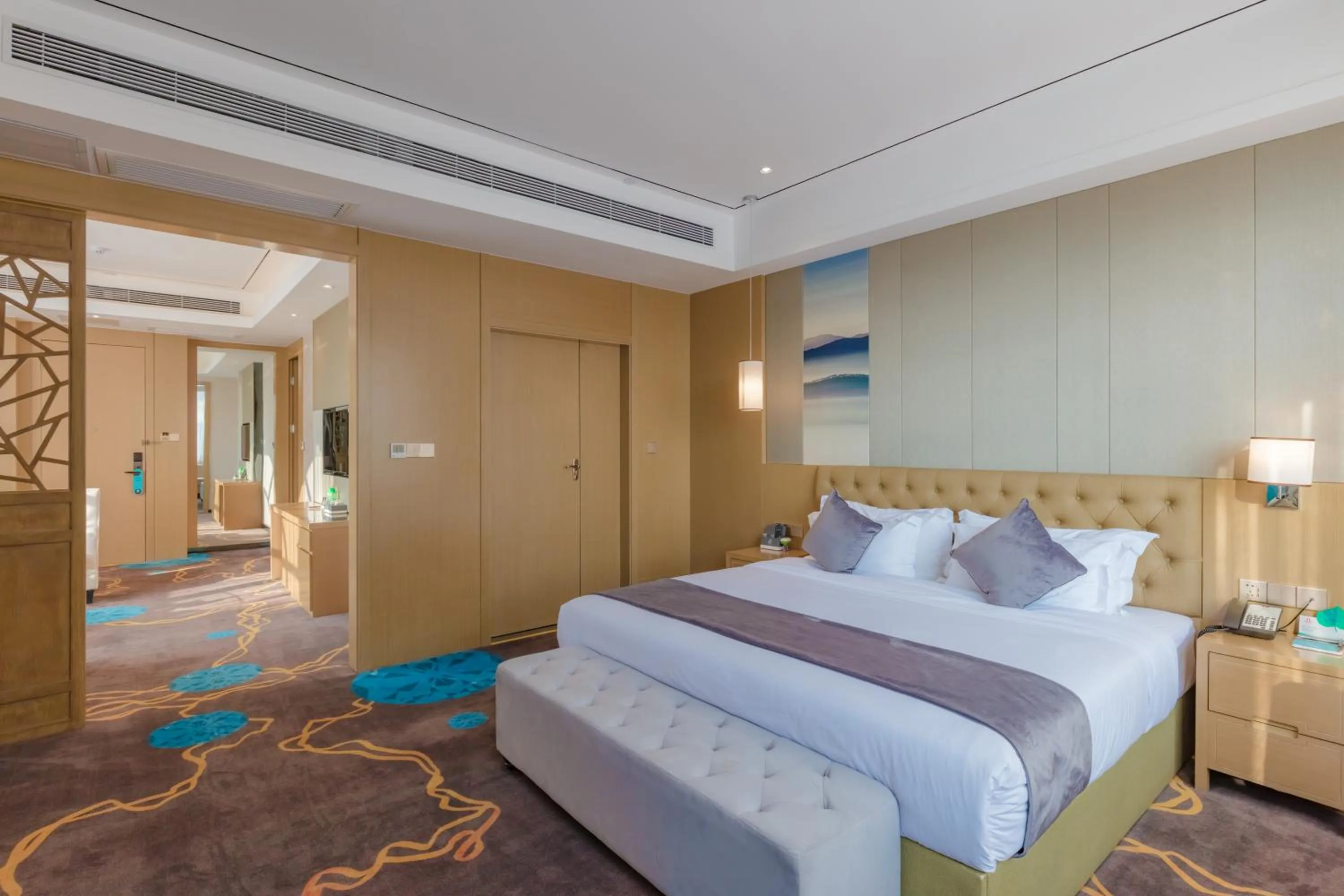Bed in Taishan He Style Hotel
