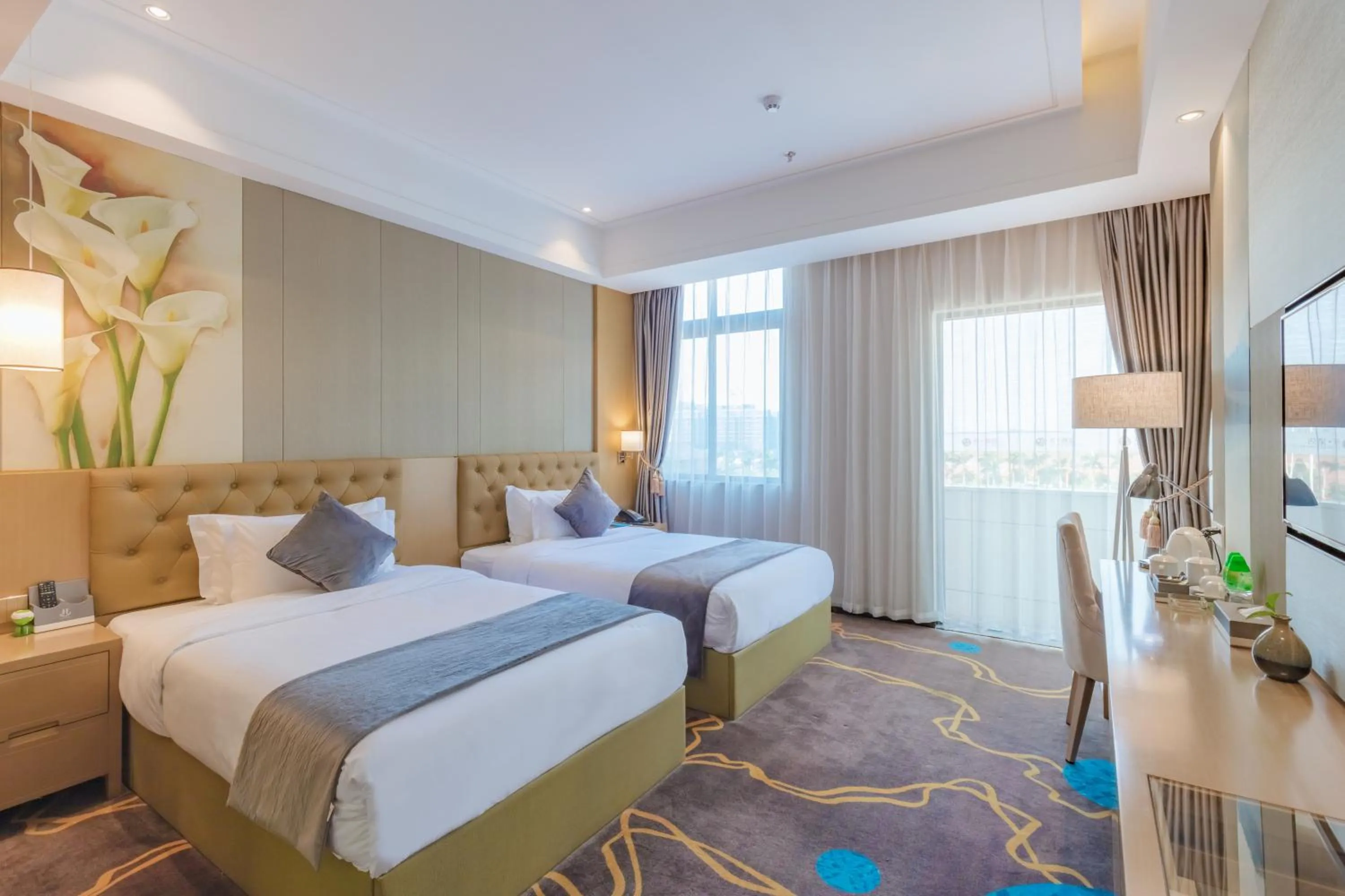 Bed in Taishan He Style Hotel