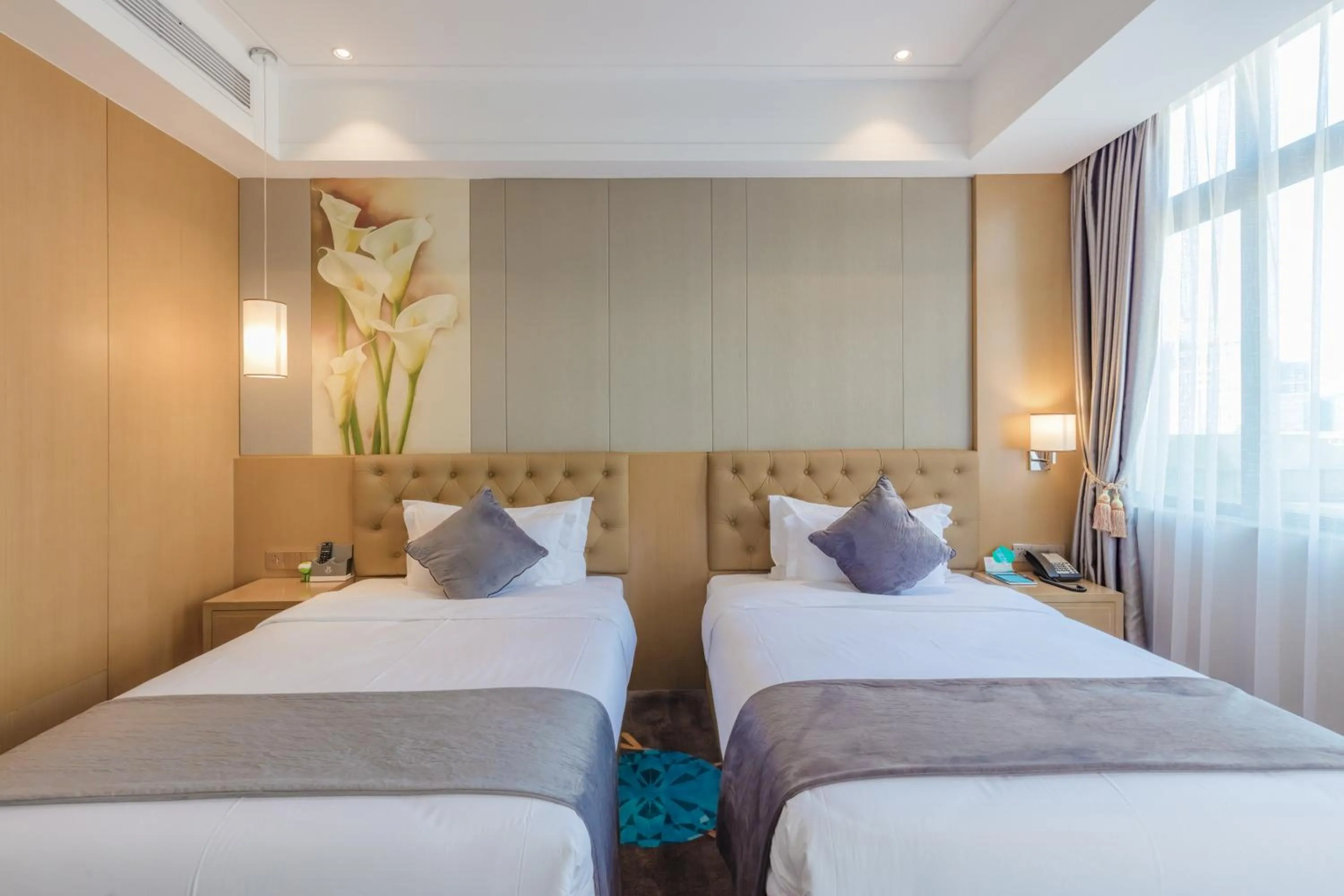 Bed in Taishan He Style Hotel