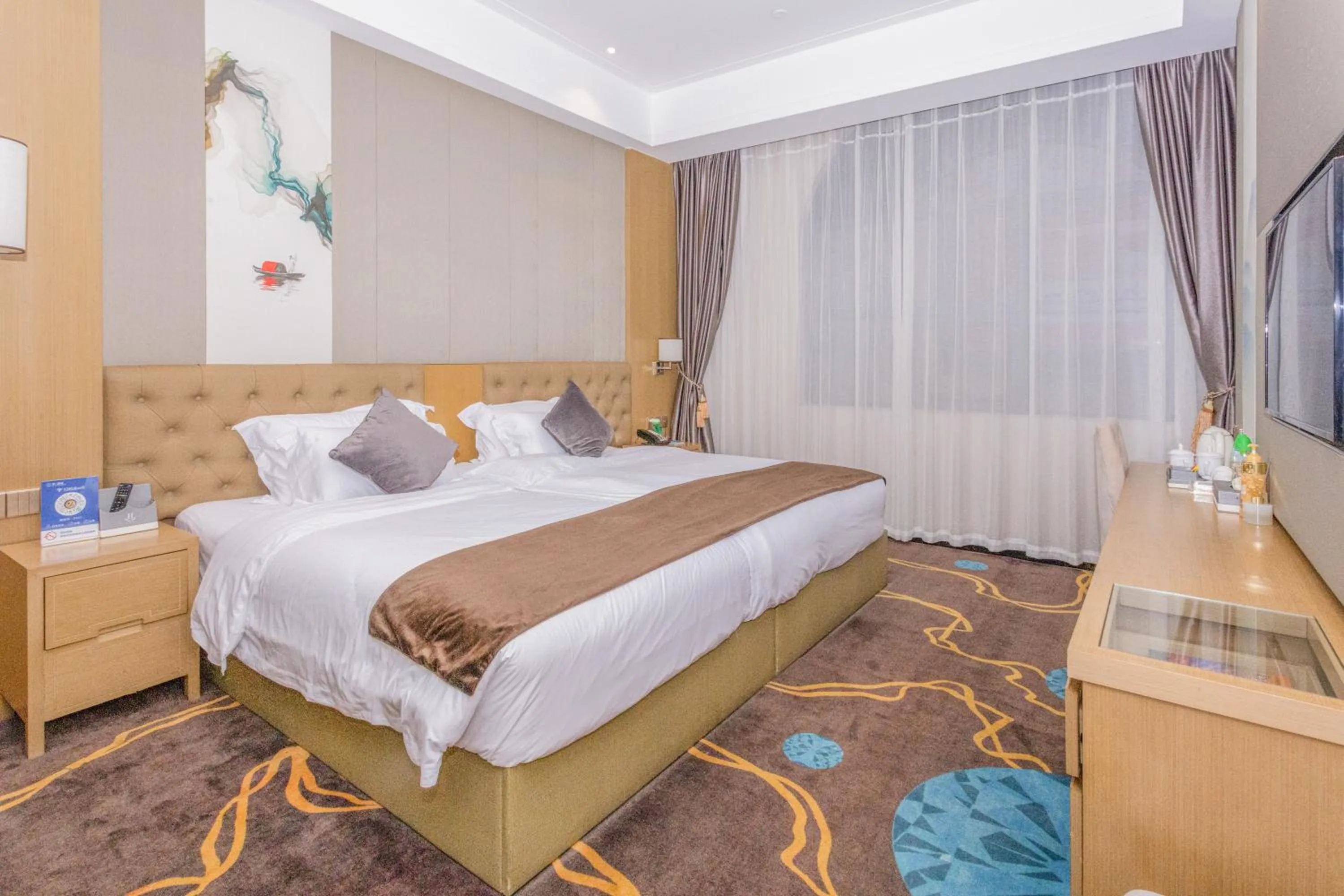 Bed in Taishan He Style Hotel