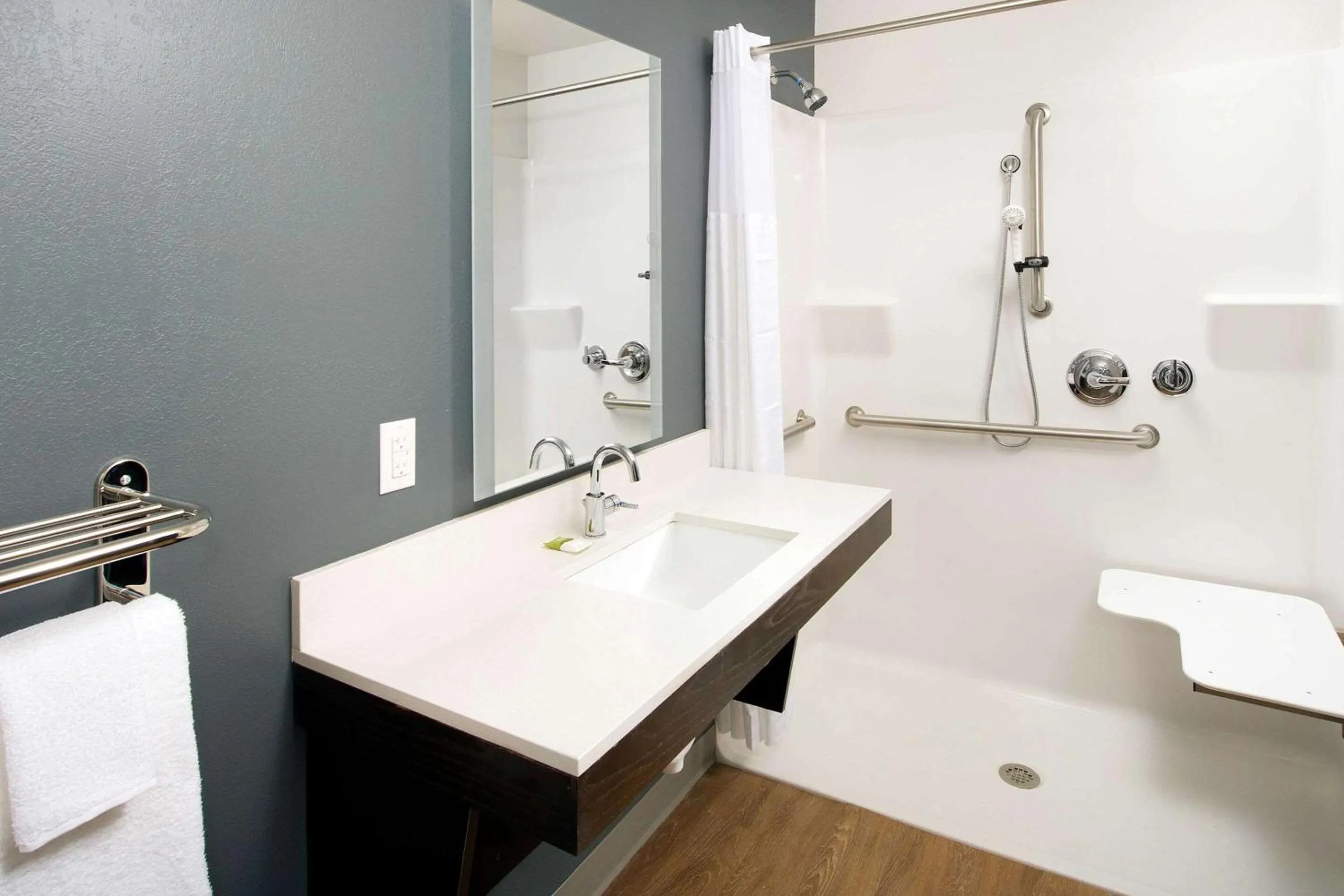 Bathroom in WoodSpring Suites Charlotte Shelby