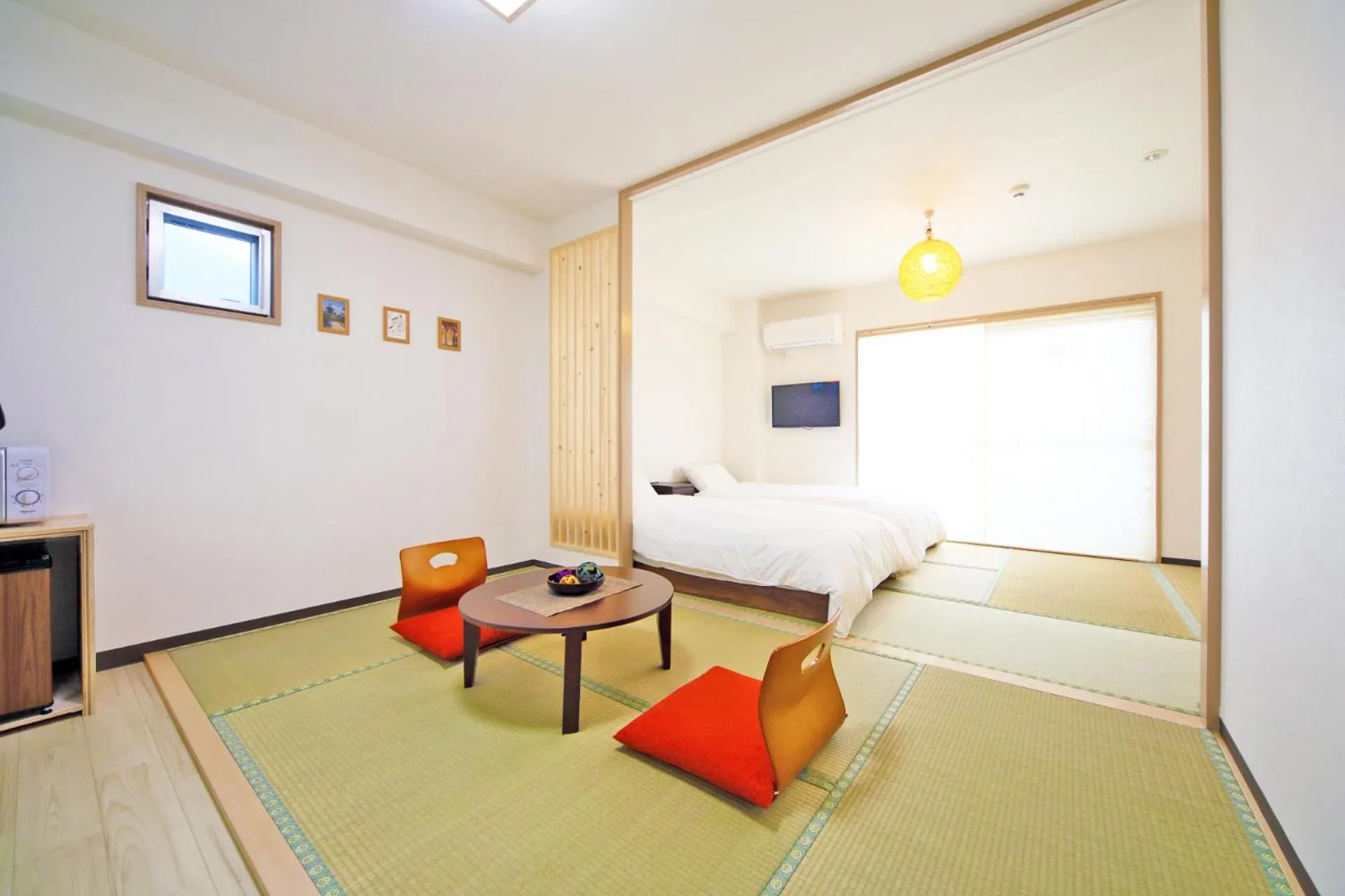 Living room, Bed in Apartment HOTEL KIRO Kyoto STATION