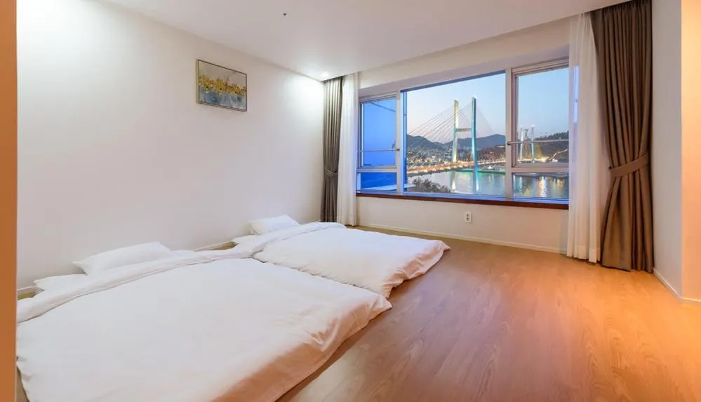 Bed in Yeosu Hotel Haven