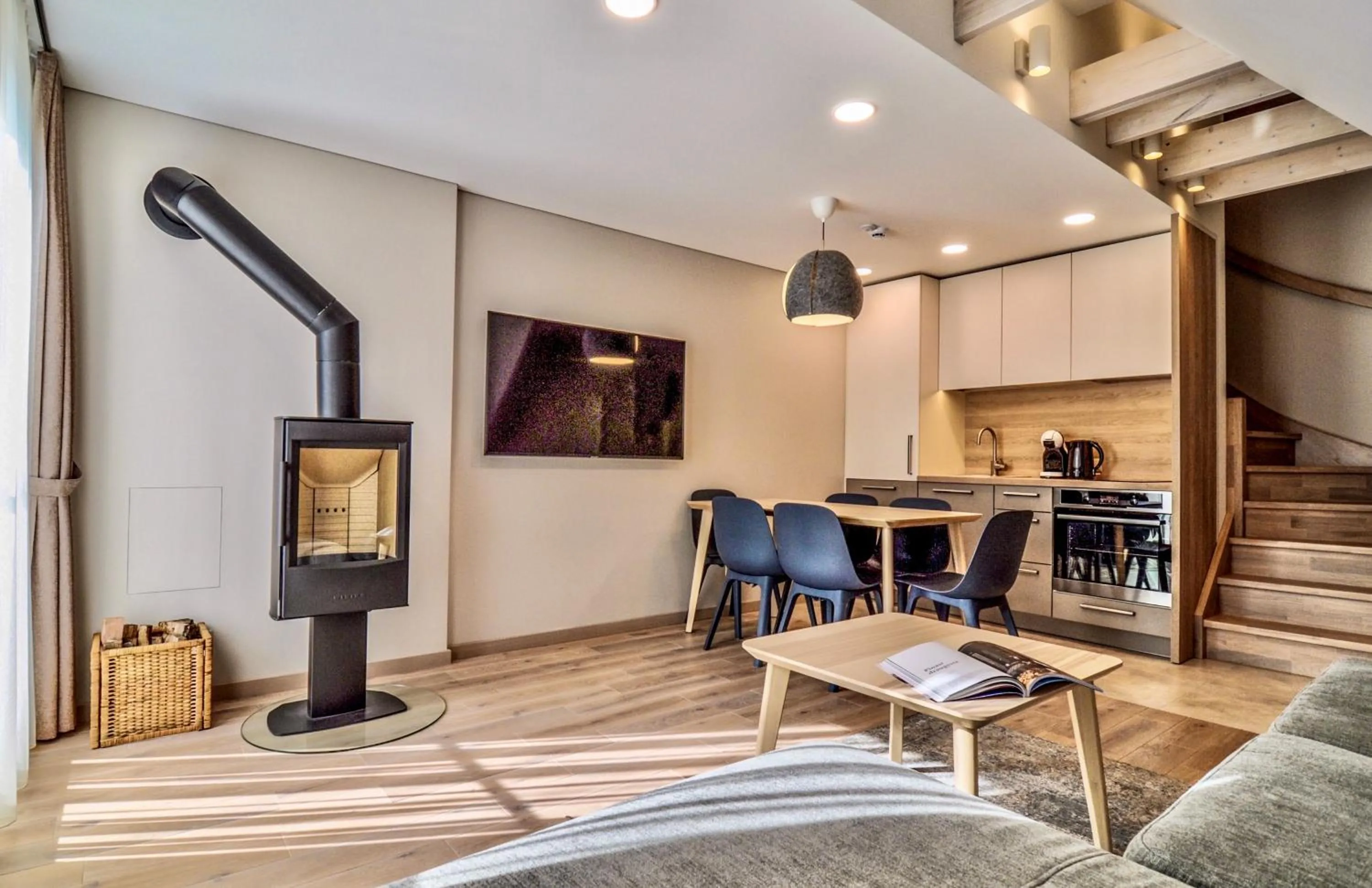 Kitchen or kitchenette in Nidos Namai