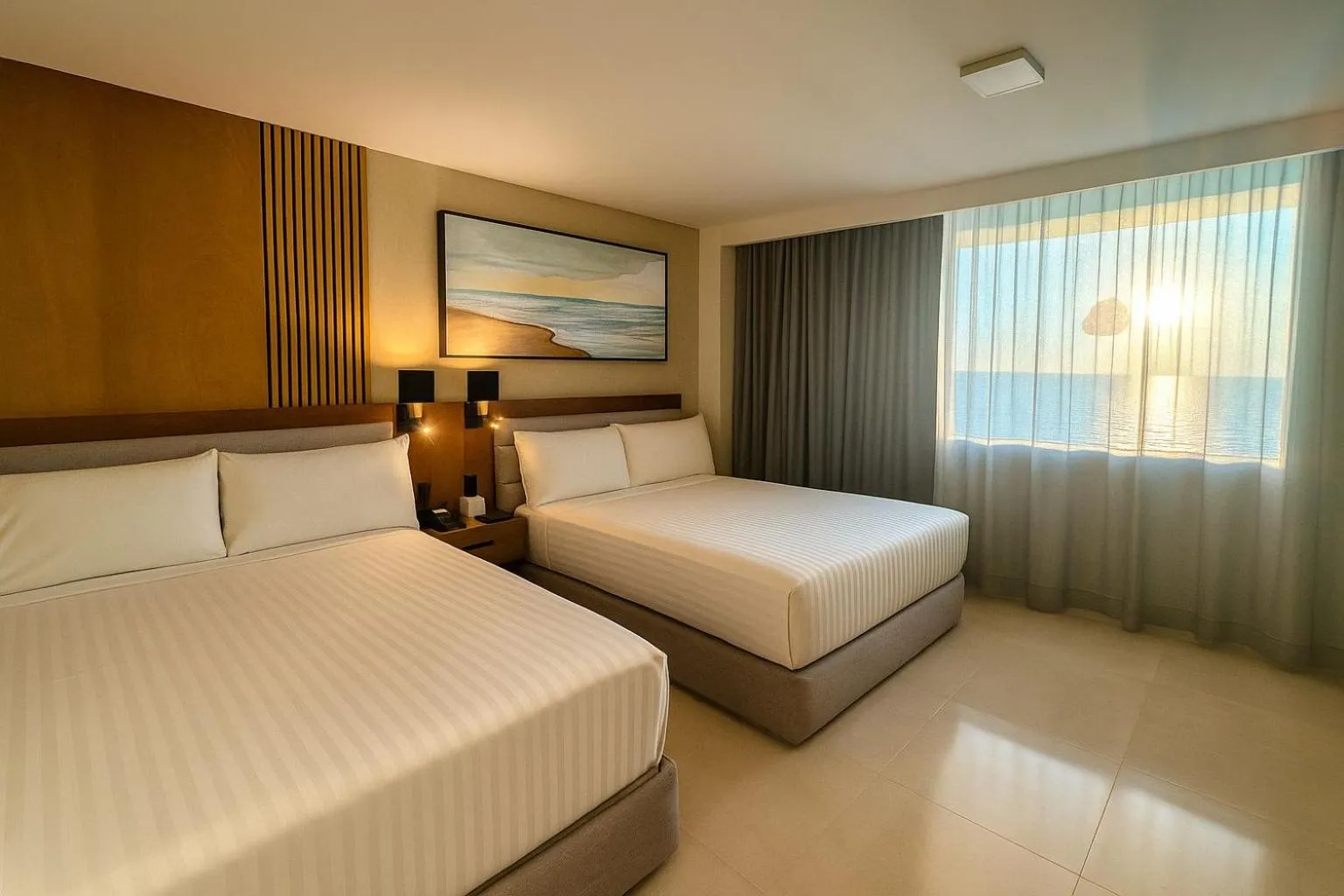 Photo of the whole room, Bed in Hacienda Mazatlán sea view