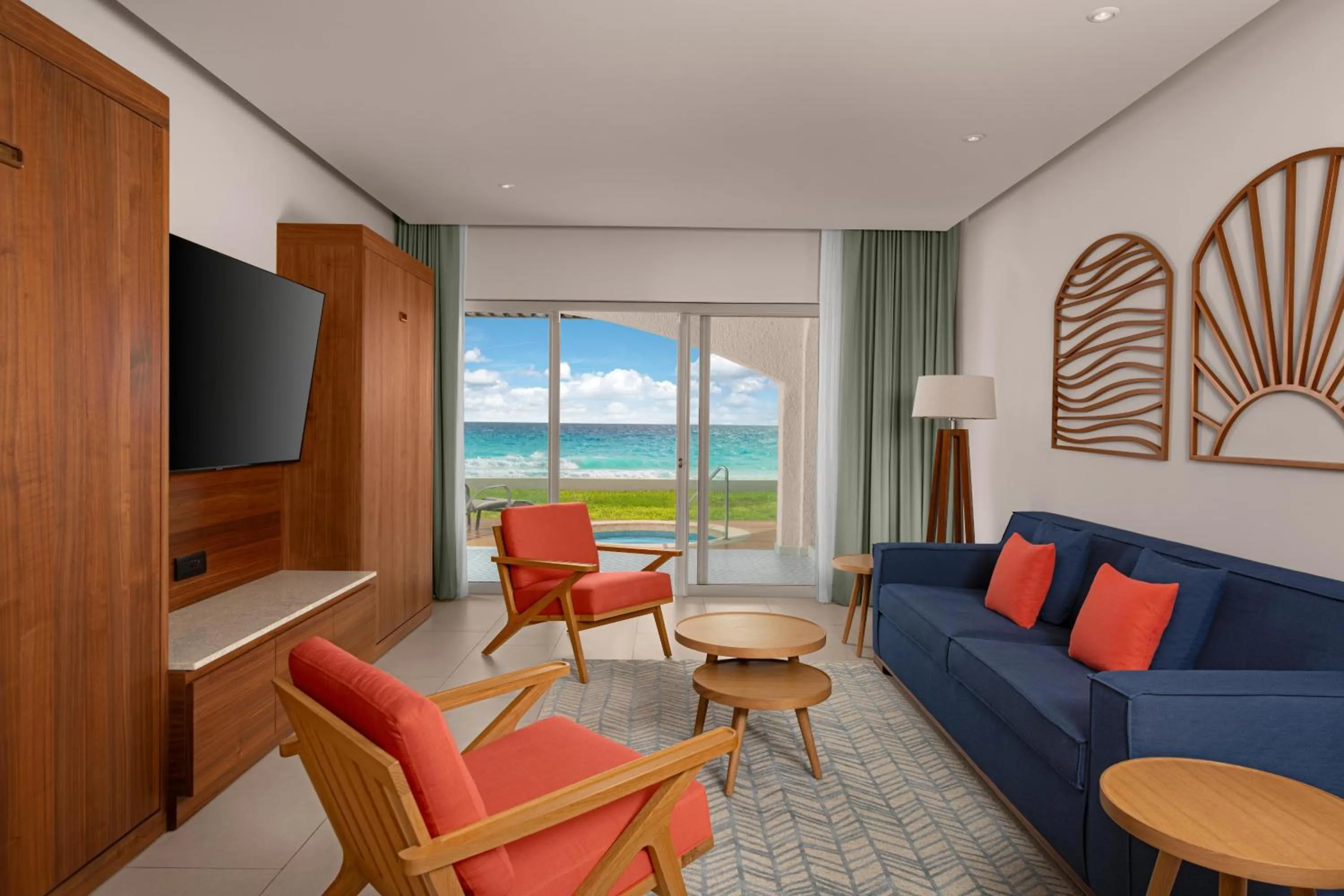 Living room in Hilton Cancun Mar Caribe All-Inclusive Resort