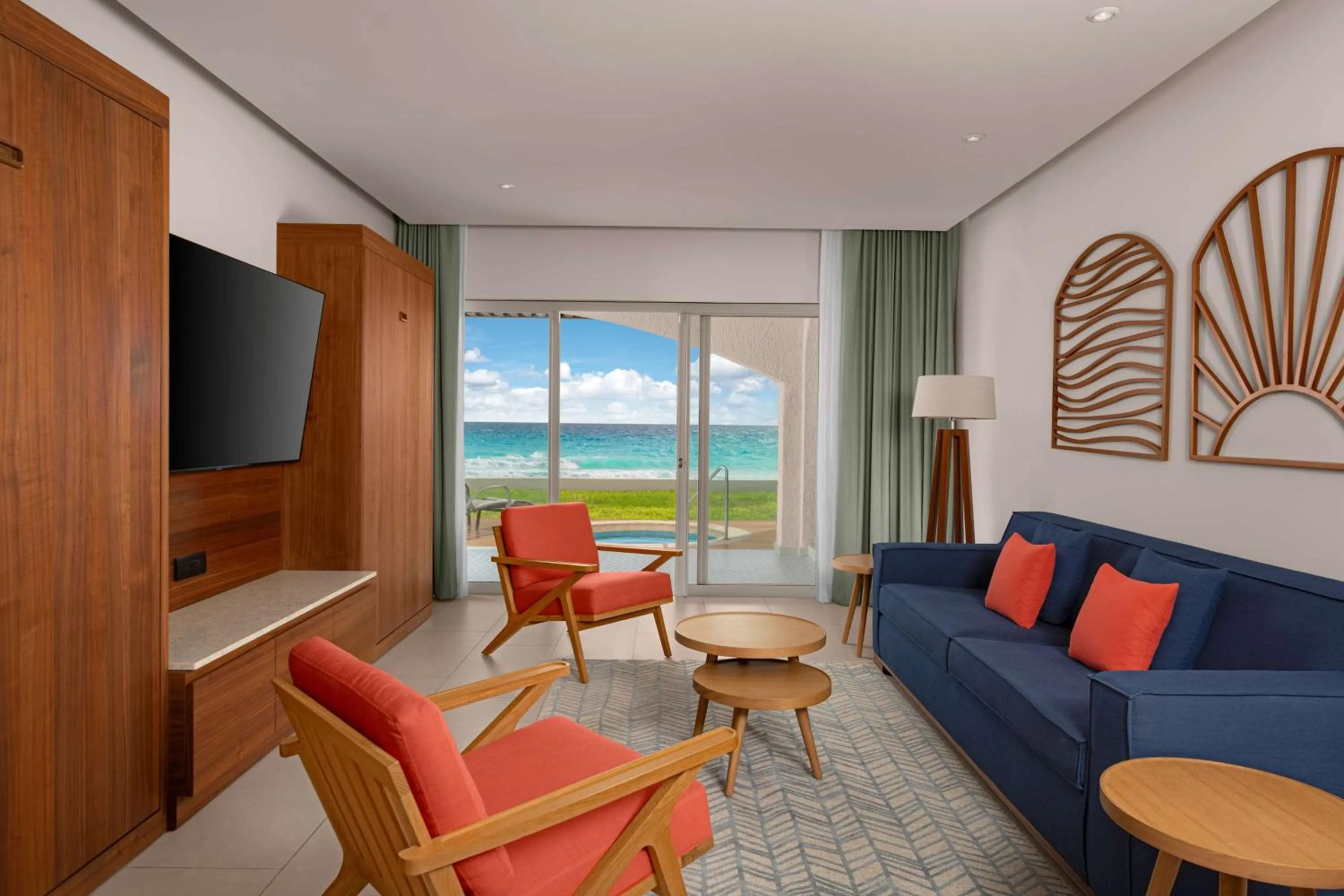 Living room in Hilton Cancun Mar Caribe All-Inclusive Resort