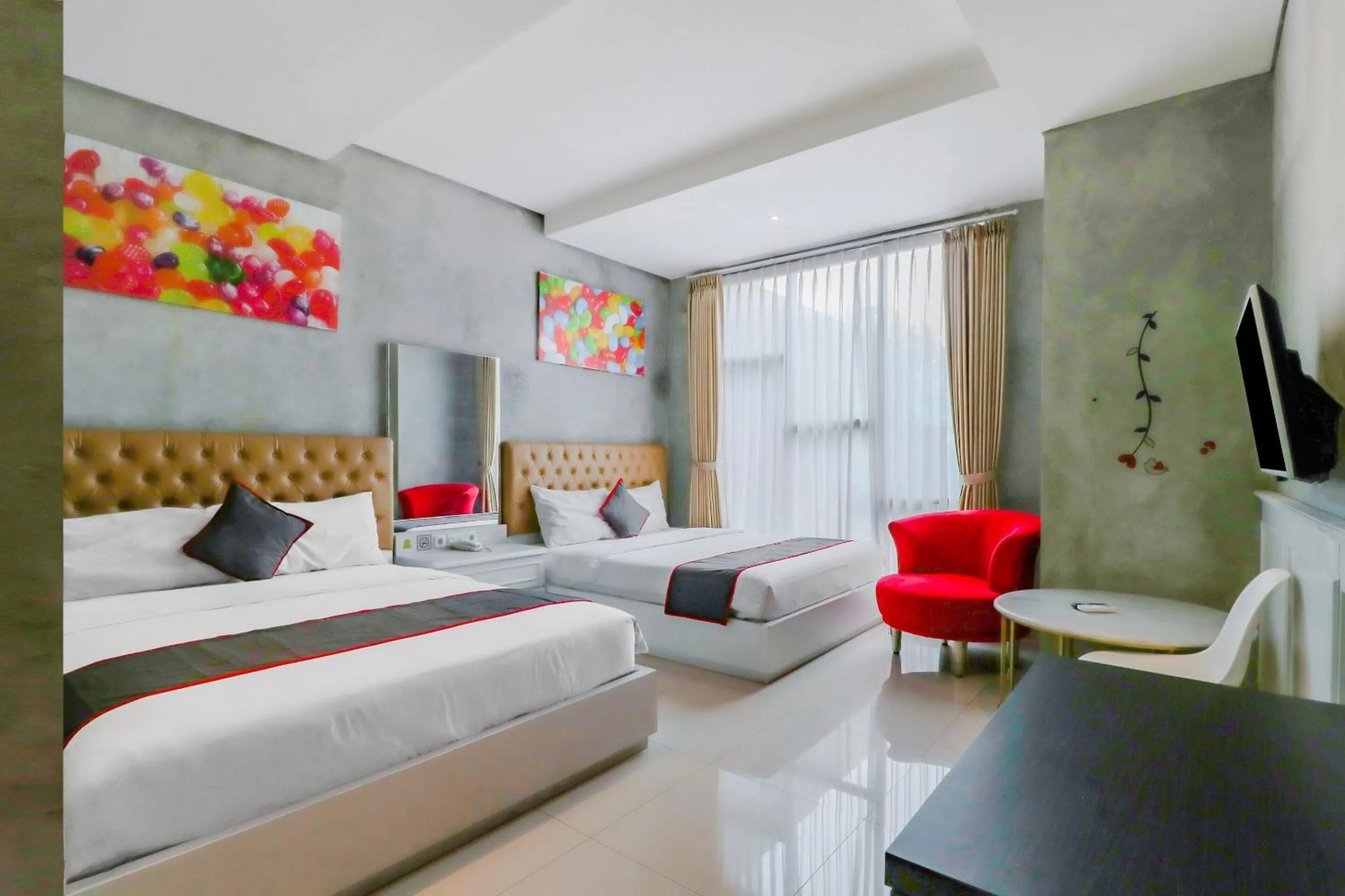 Bedroom in Super OYO Collection O 31 The Batik Bed And Coffee Bandung