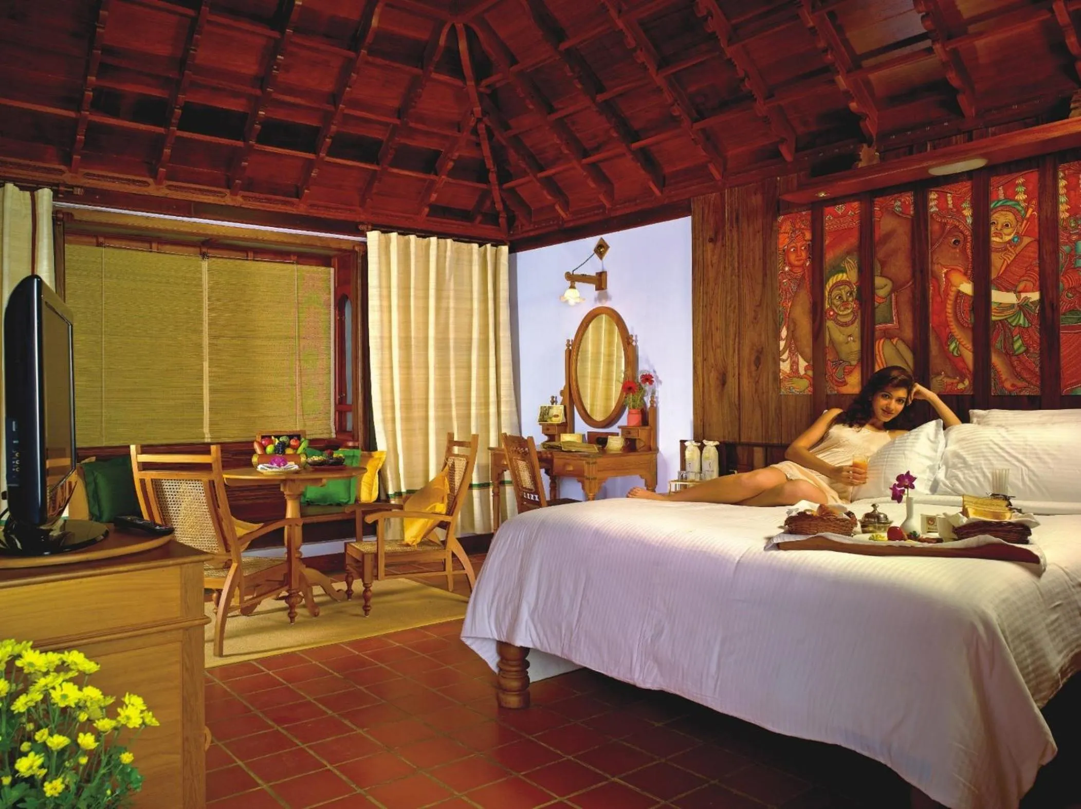 Photo of the whole room, Bed in Kumarakom Lake Resort