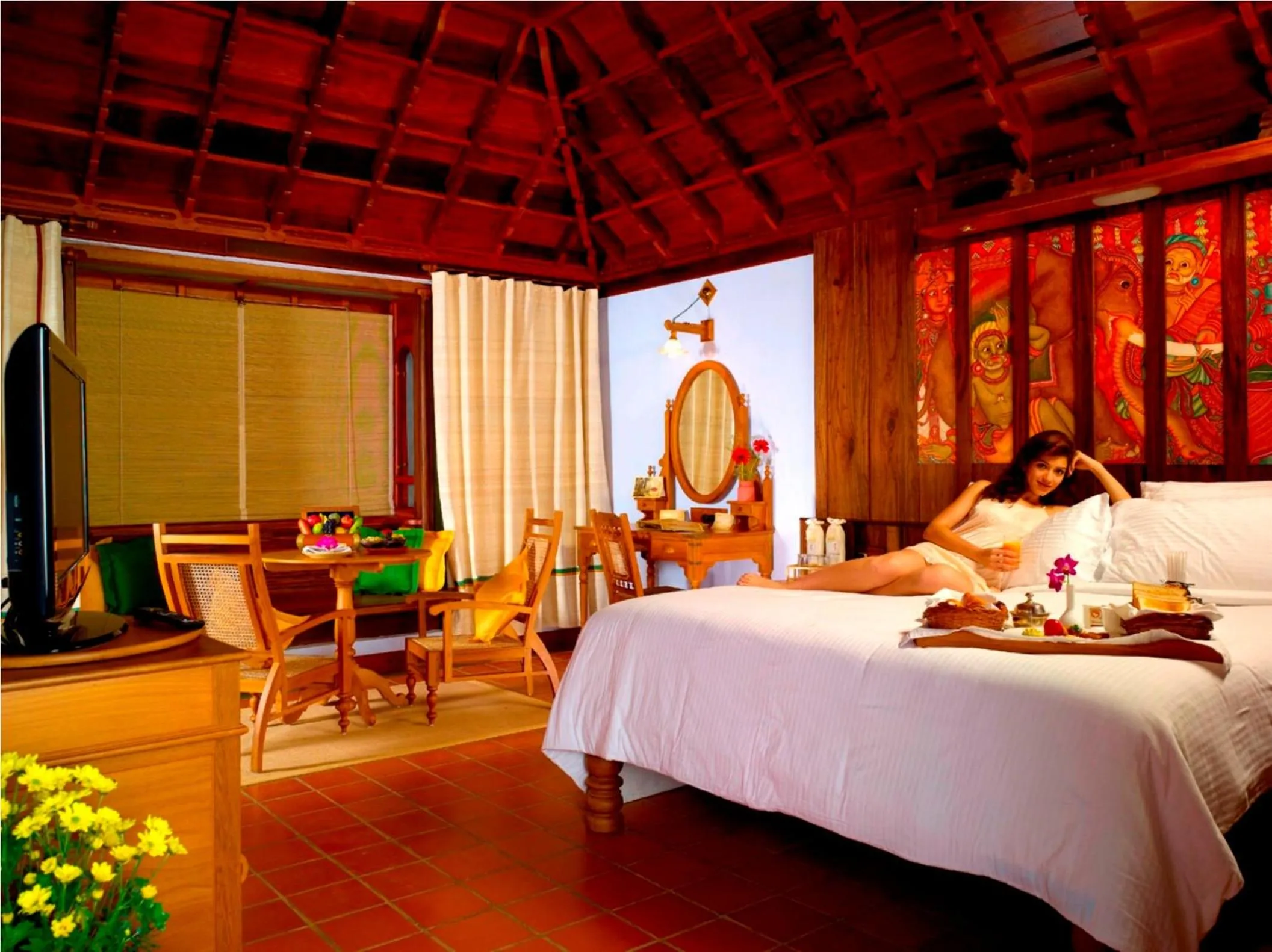Photo of the whole room, Bed in Kumarakom Lake Resort