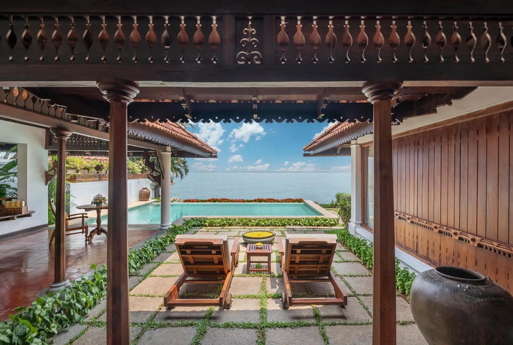 Seating area in Kumarakom Lake Resort