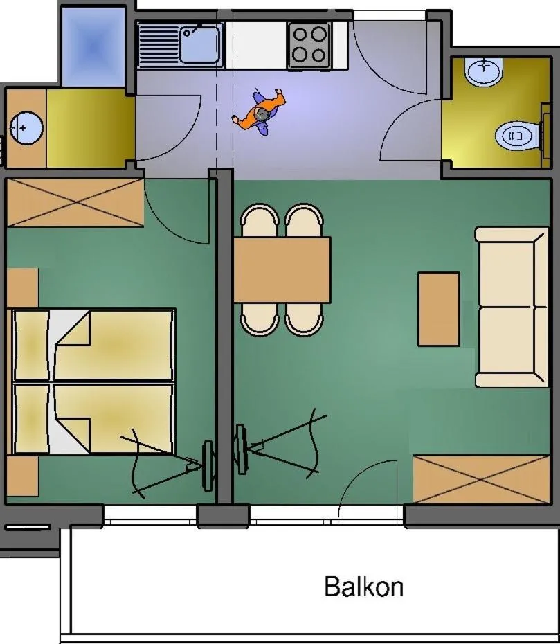 Floor plan in Chasa Sulai Appartements
