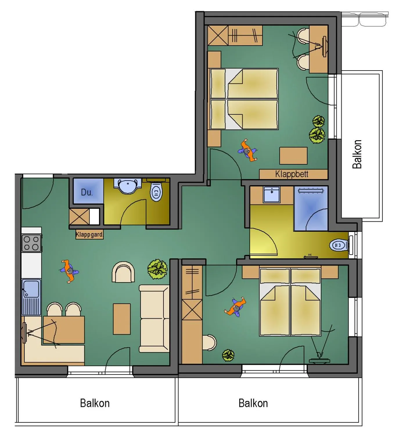 Floor plan in Chasa Sulai Appartements