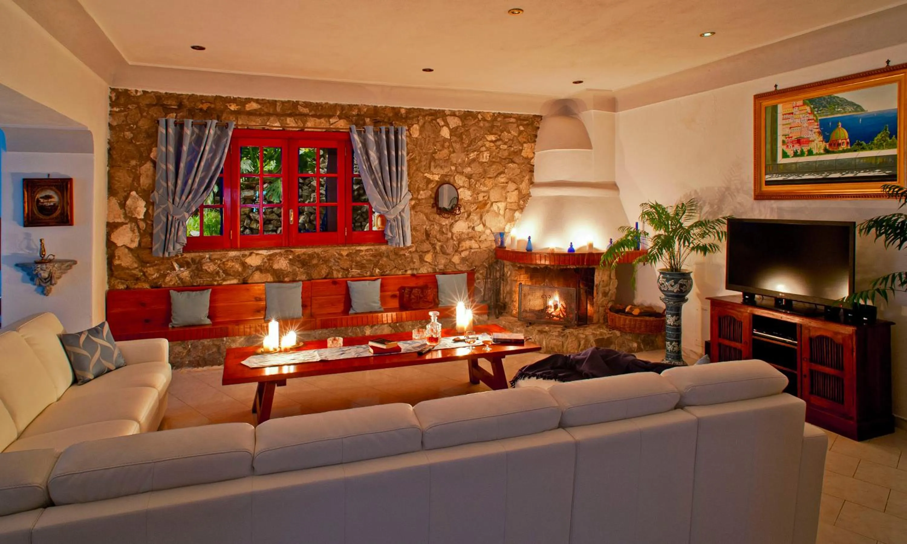 Living room in Villa La Roccia - Arienzo