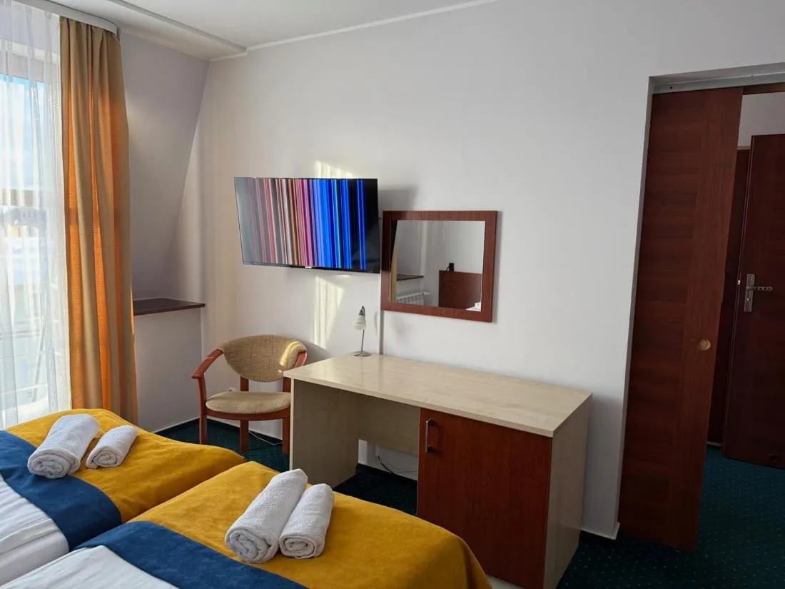 Bed in Hotel Aleksander