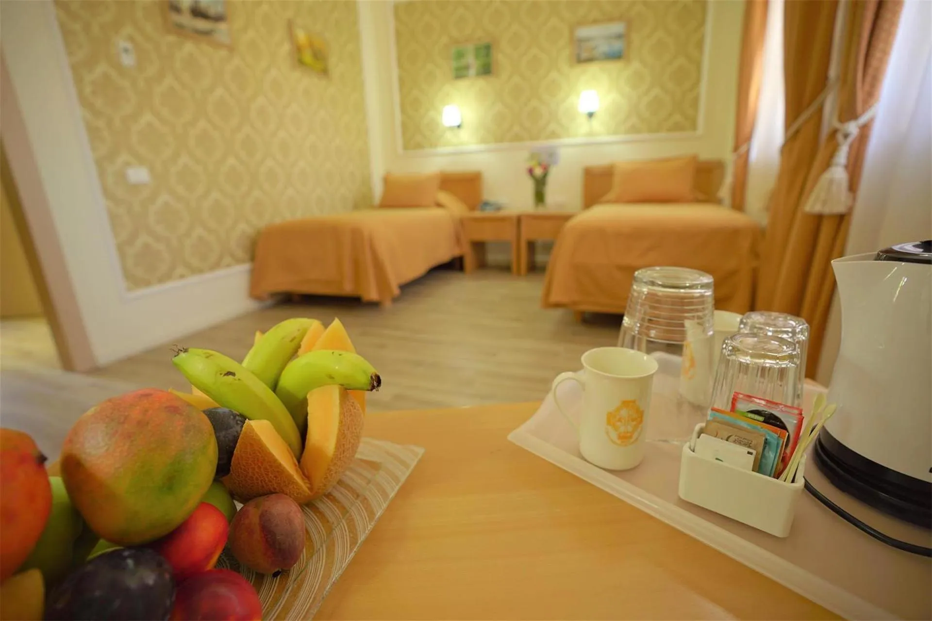 Coffee/tea facilities, Bed in Sergei Palace Hotel