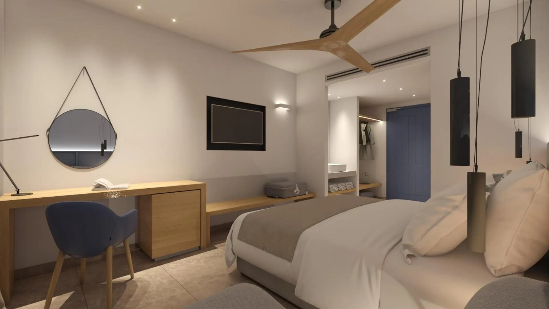 Bed in Oasis Beach Hotel