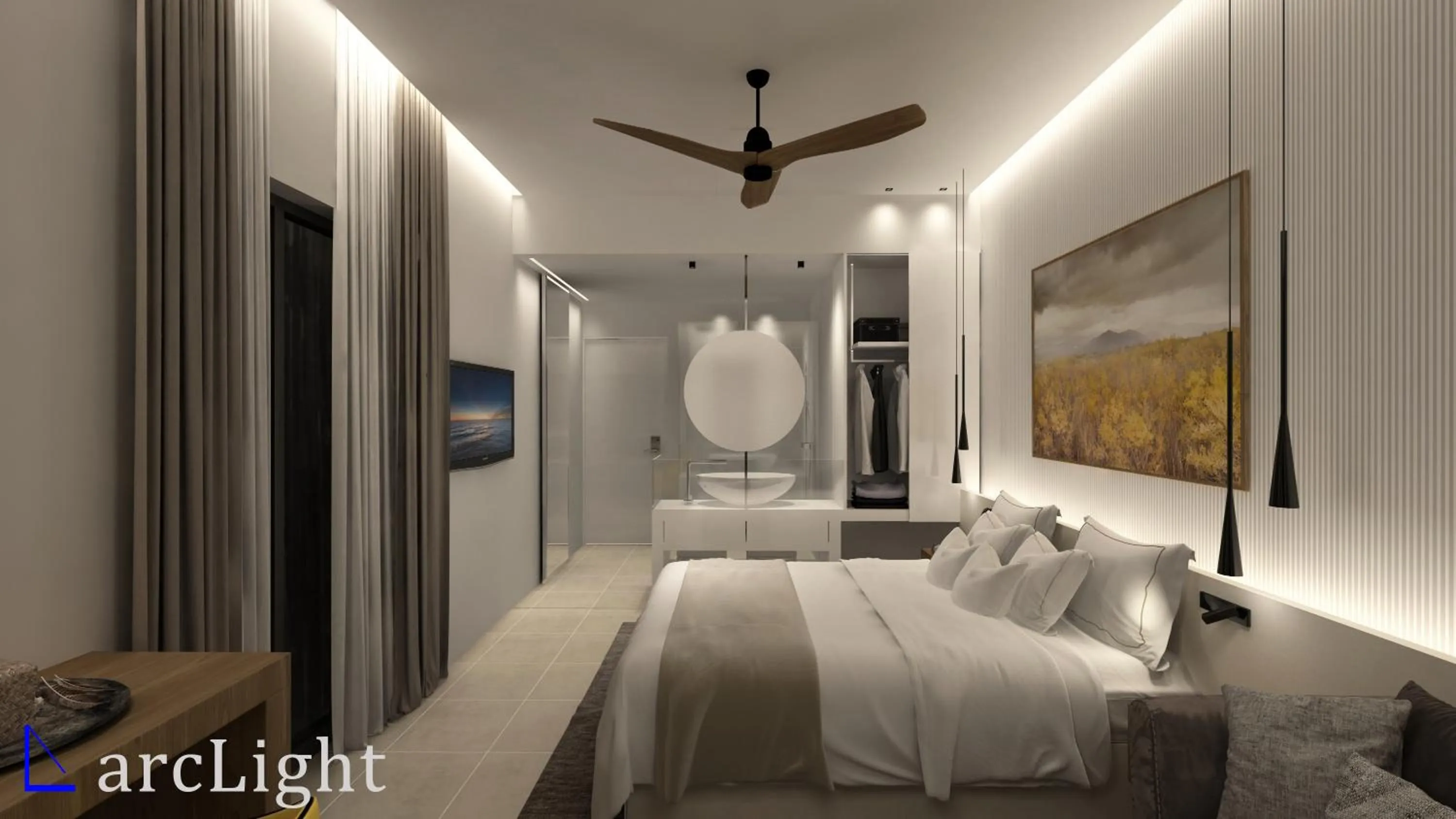 Bed in Oasis Beach Hotel