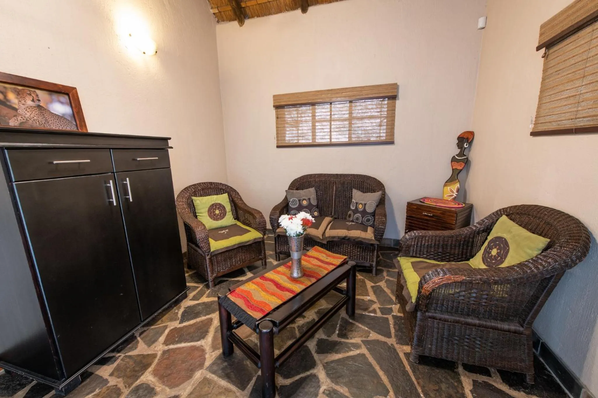 Living room in Blyde River Wilderness Lodge