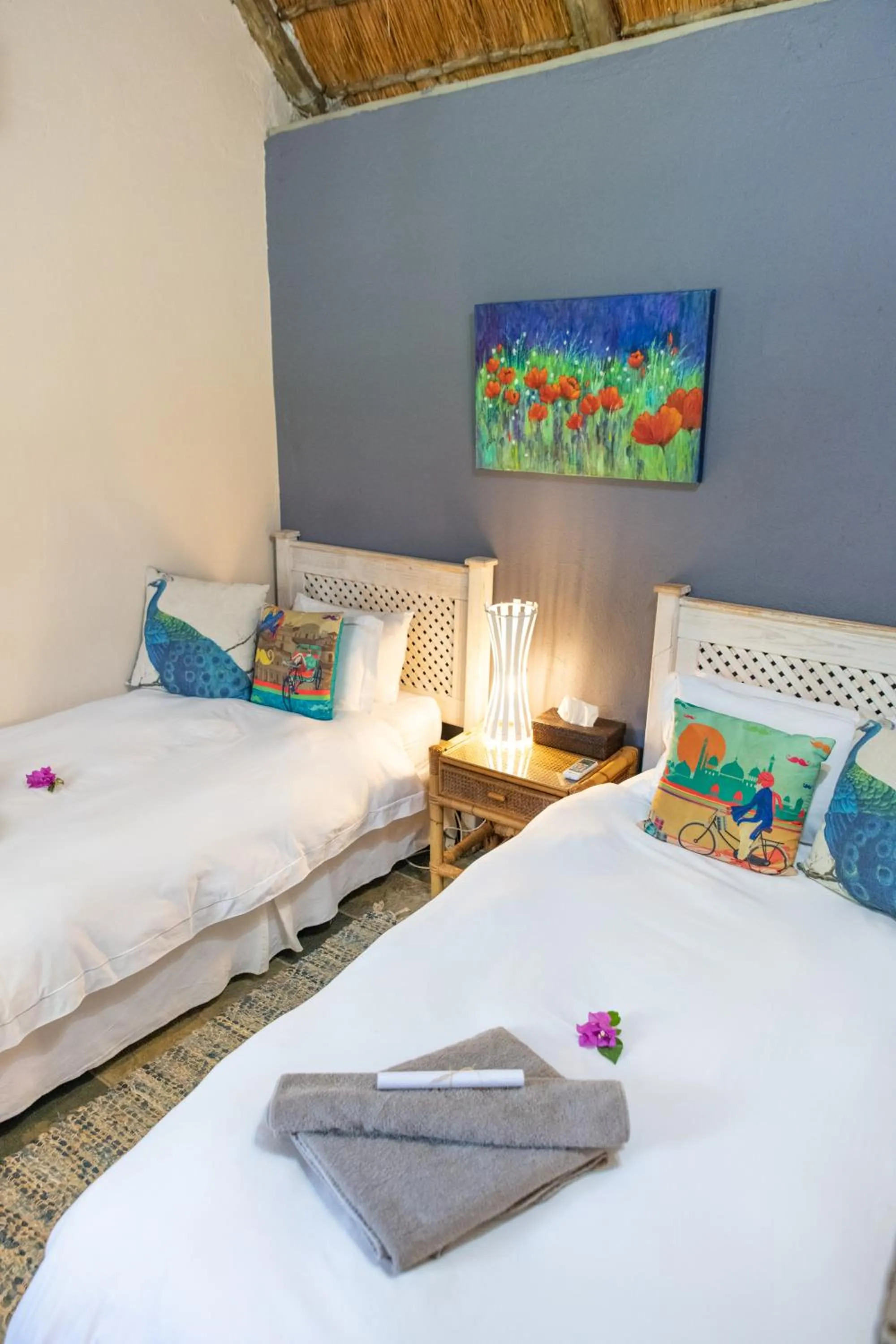 Bed in Blyde River Wilderness Lodge