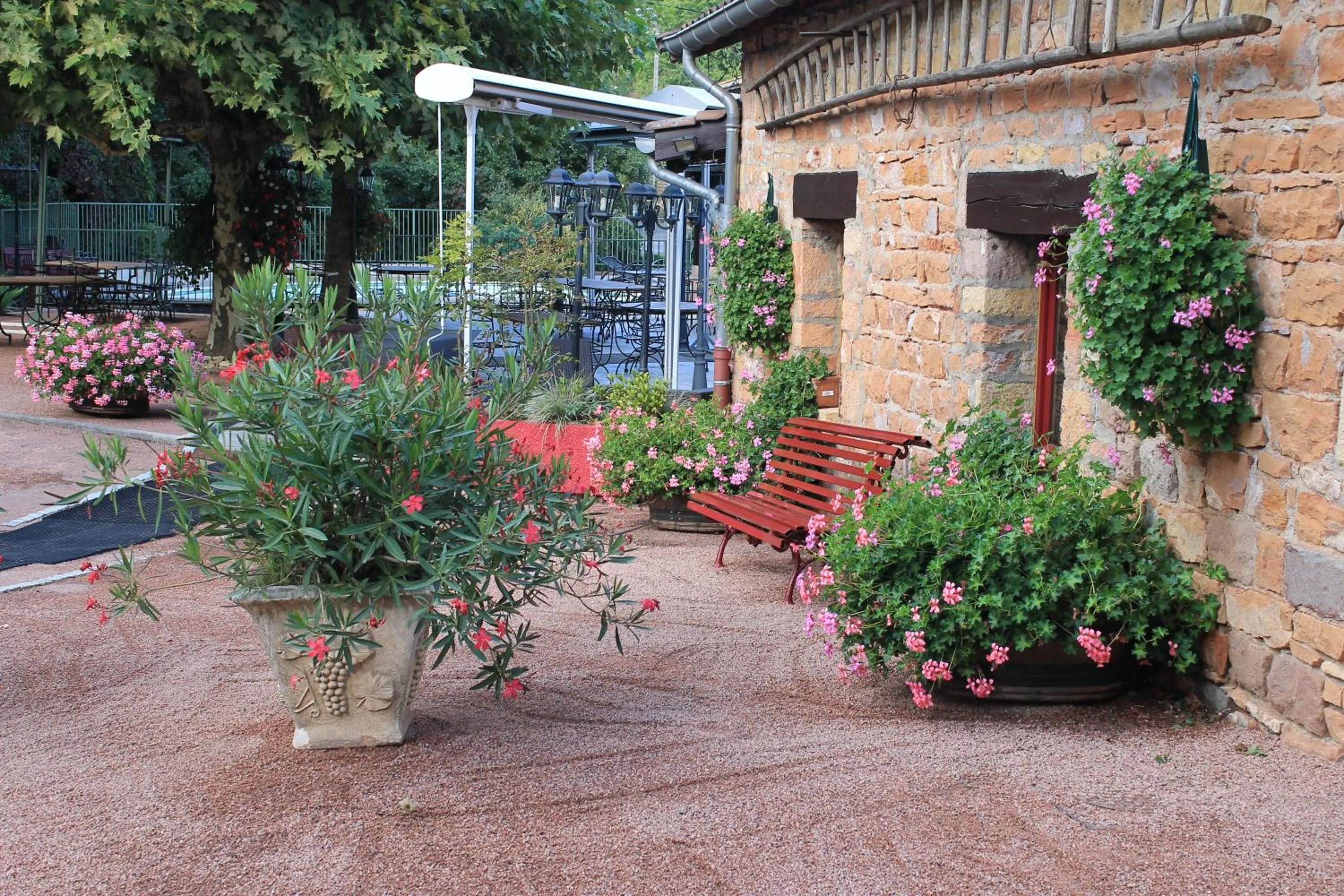 Garden in Hôtel Restaurant Le Moulin de Saint Verand