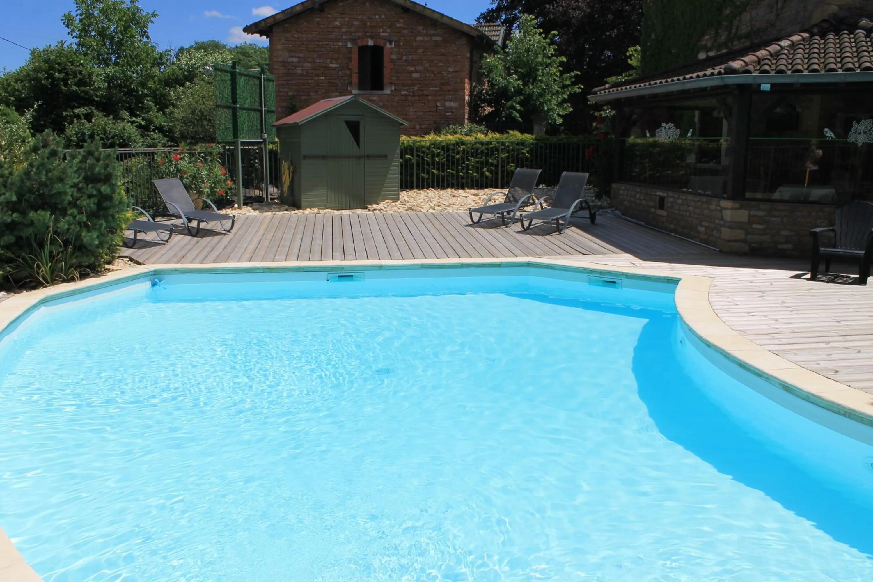 Swimming pool in Hôtel Restaurant Le Moulin de Saint Verand