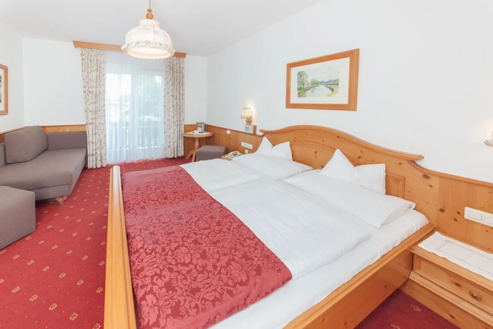 Decorative detail, Bed in Pension Oberjörg