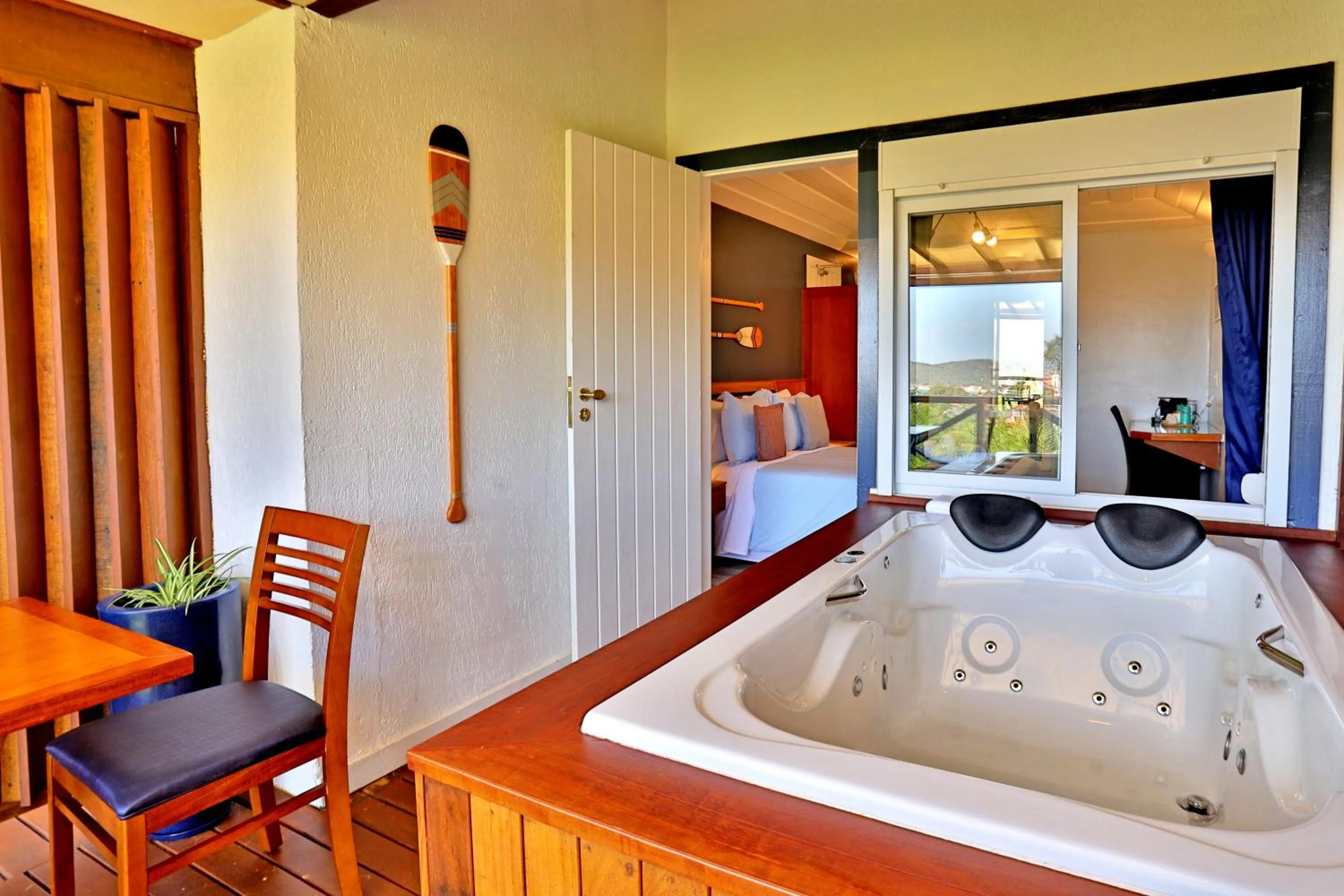 Bed in Pousada Santorini