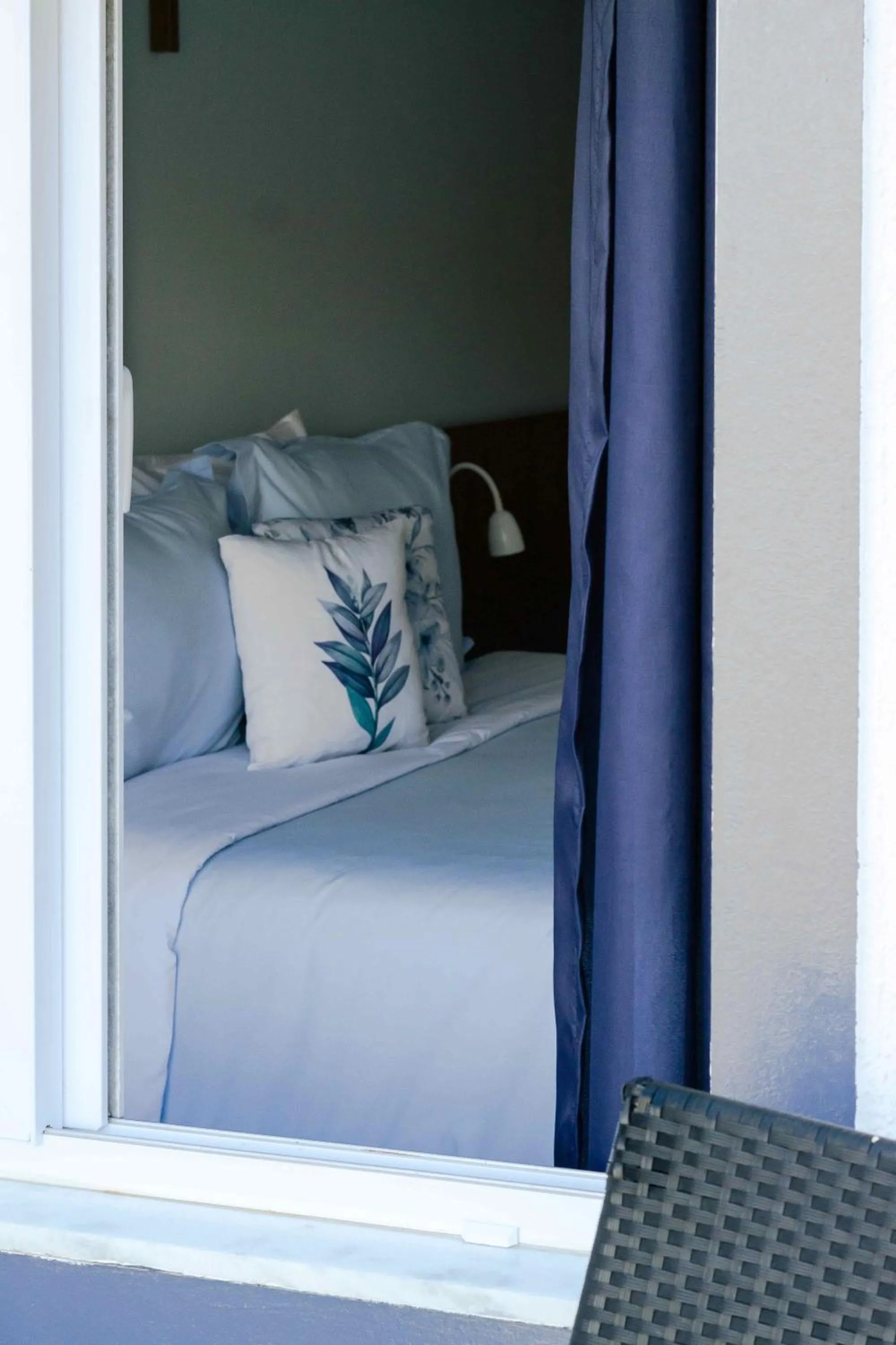 Bed in Pousada Santorini