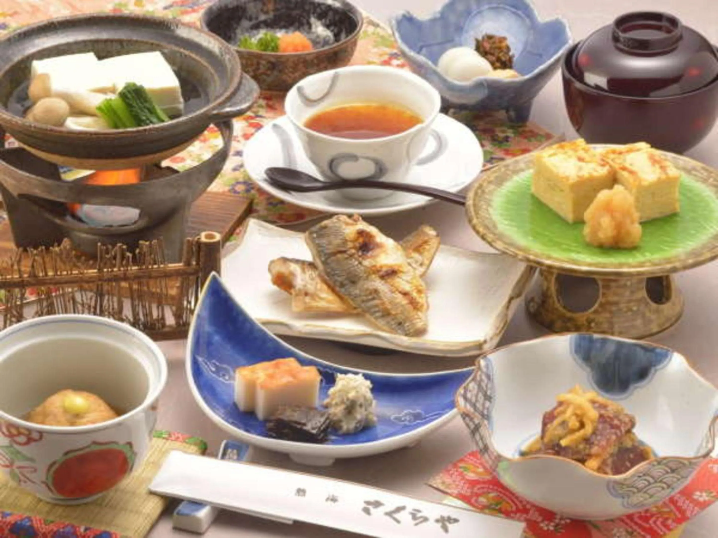 Asian breakfast in Atami Onsen Sakuraya Ryokan