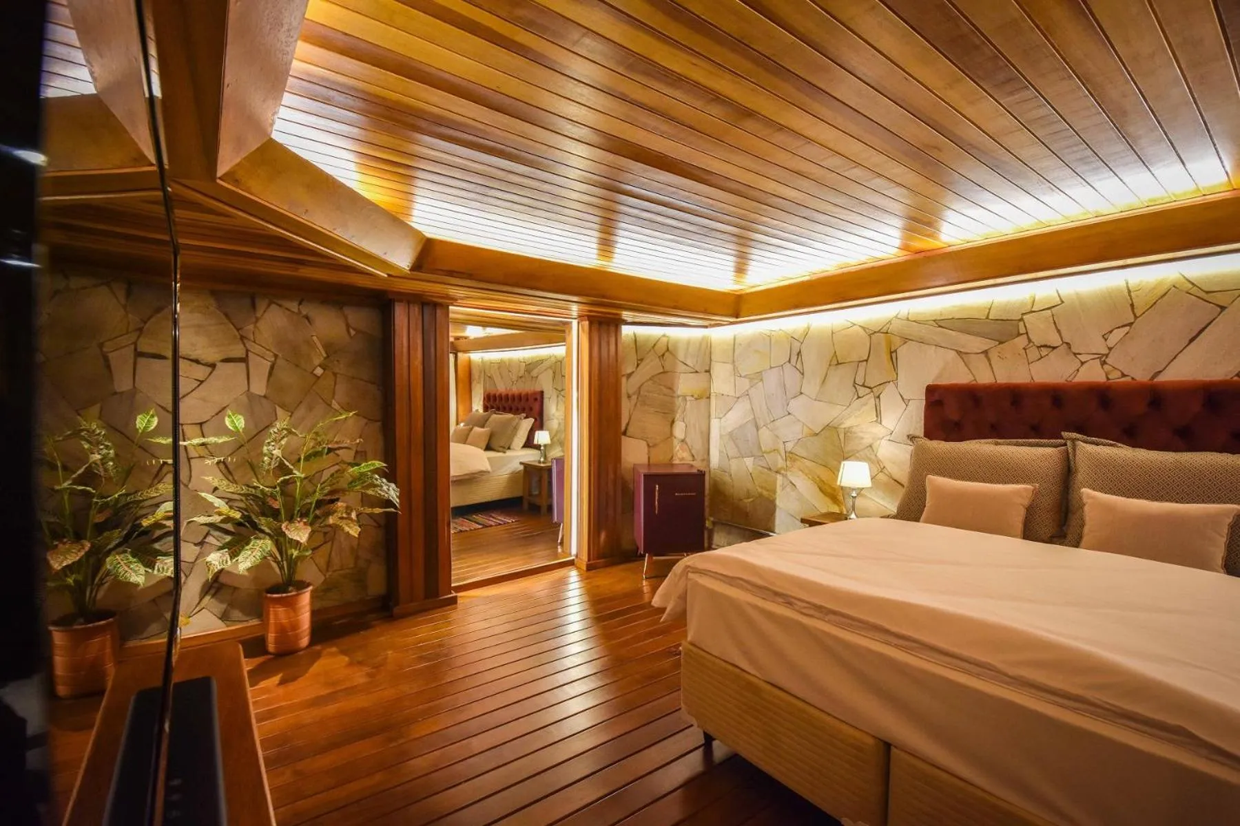 Bed in Pousada Borô