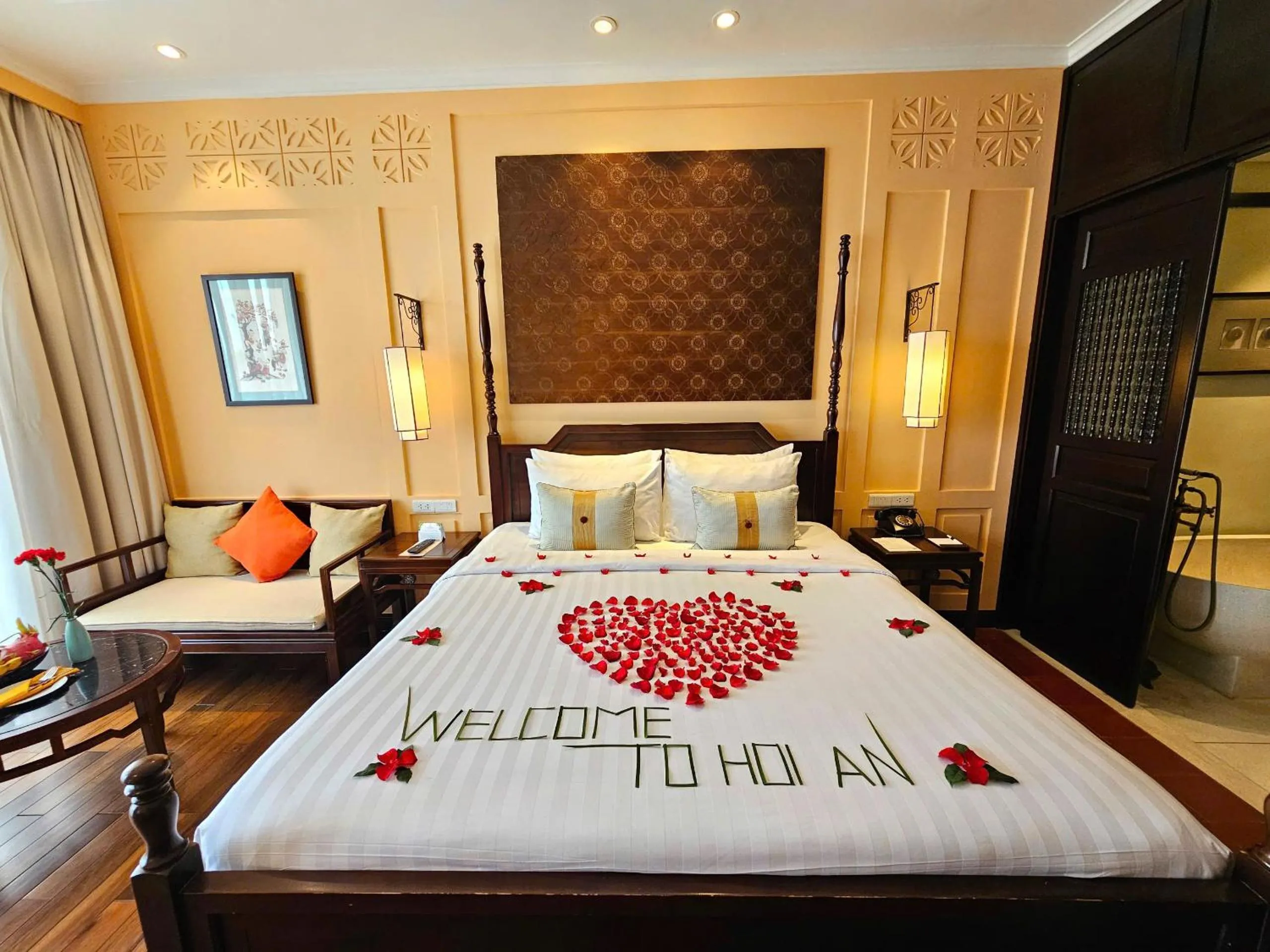 room service, Bed in Little Riverside Hoi An . A Luxury Hotel & Spa