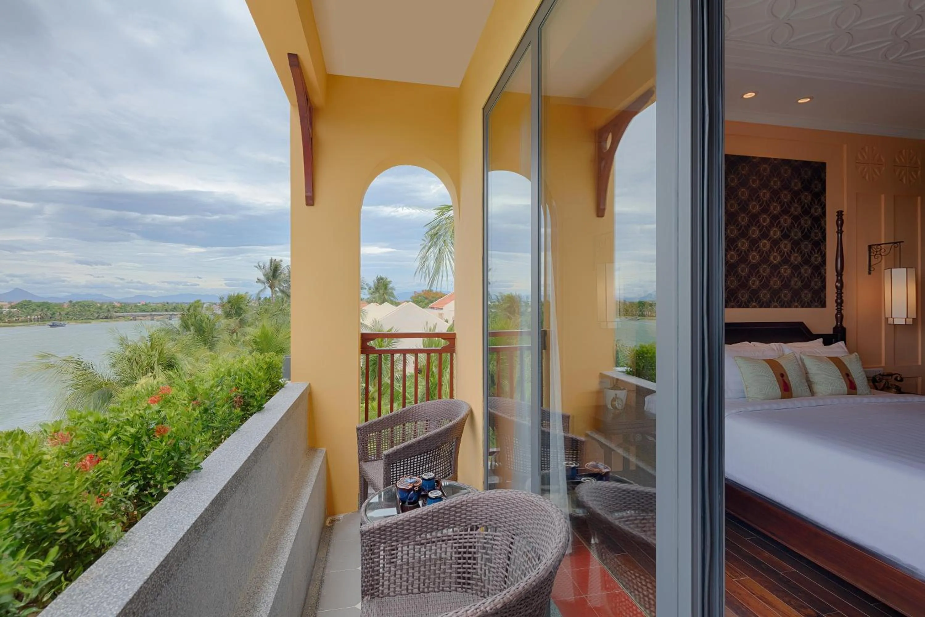View (from property/room), Bed in Little Riverside Hoi An . A Luxury Hotel & Spa