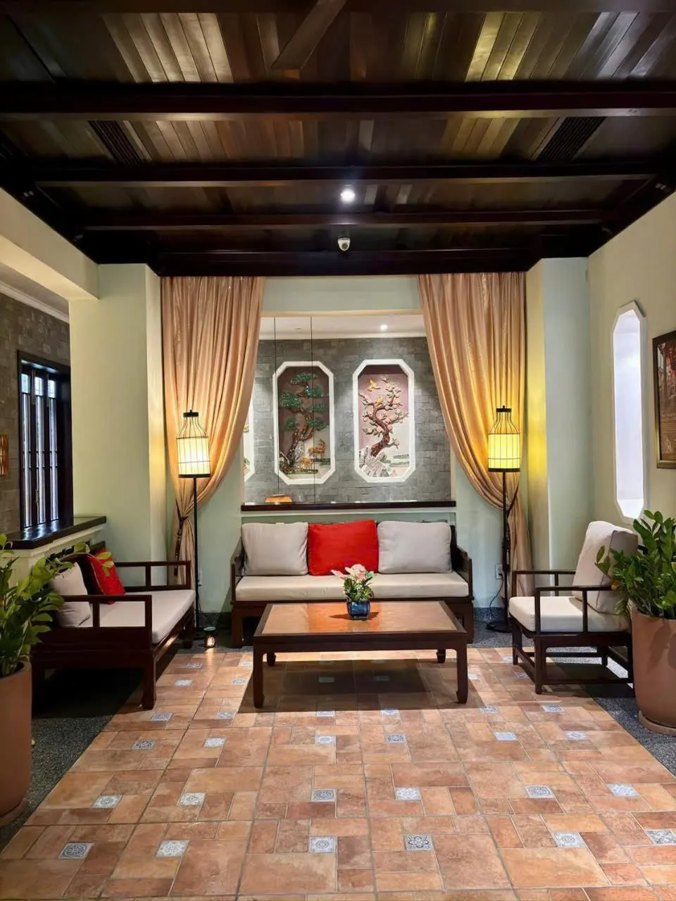 Seating area in Little Riverside Hoi An . A Luxury Hotel & Spa