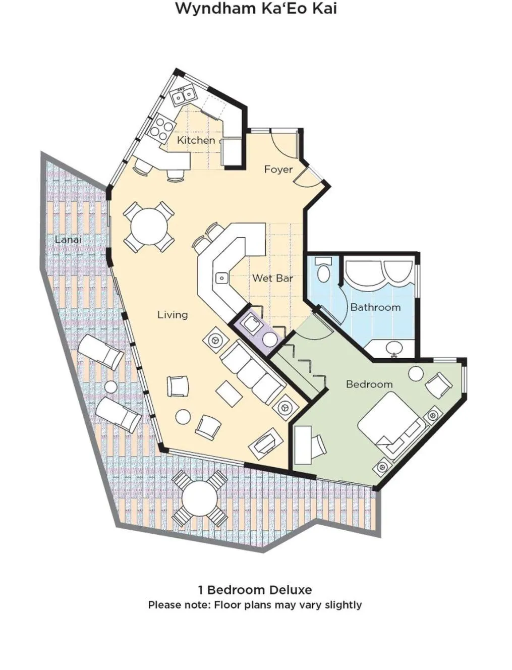 Photo of the whole room in Club Wyndham Ka Eo Kai