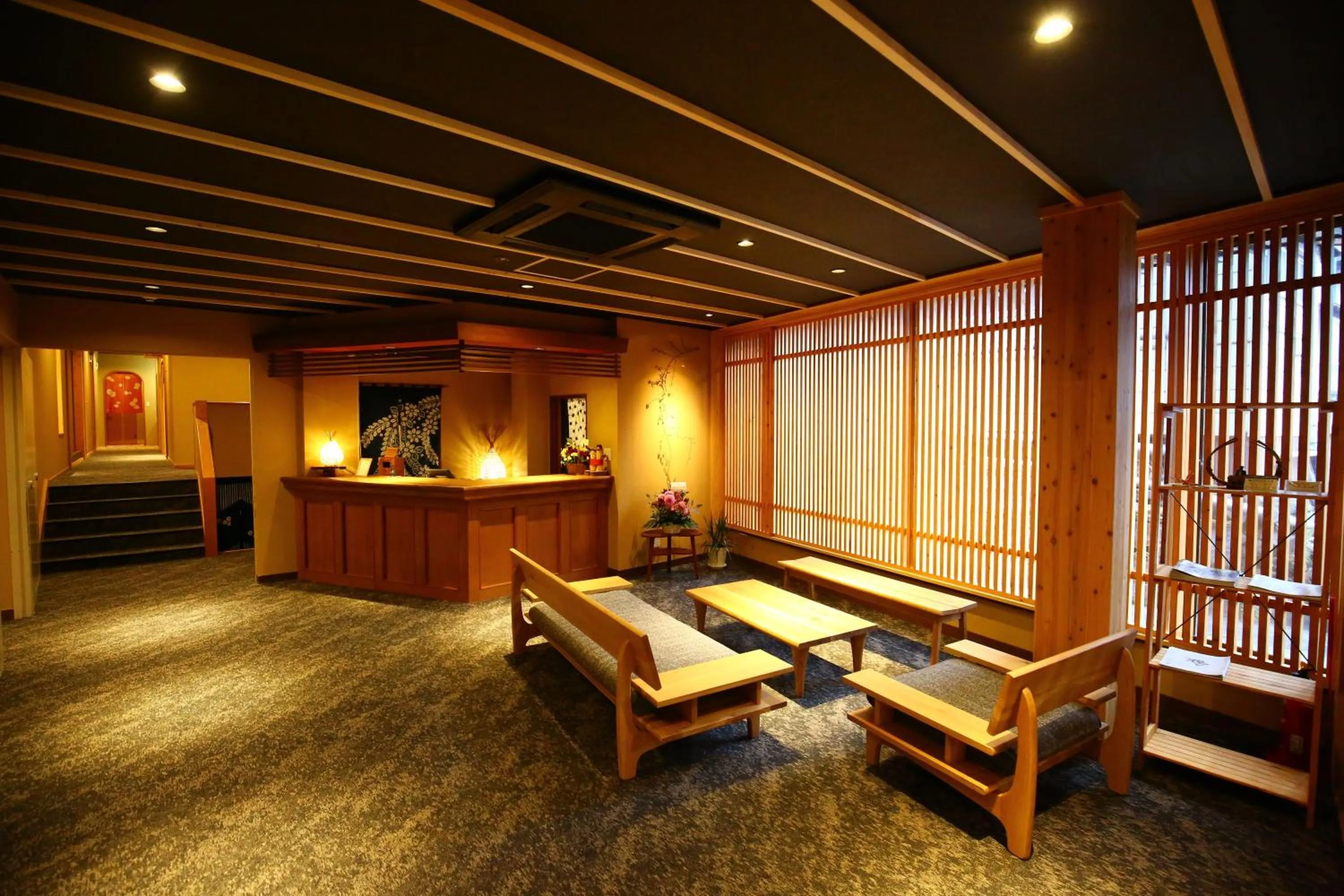 Lobby or reception in Nakajimaya Ryokan