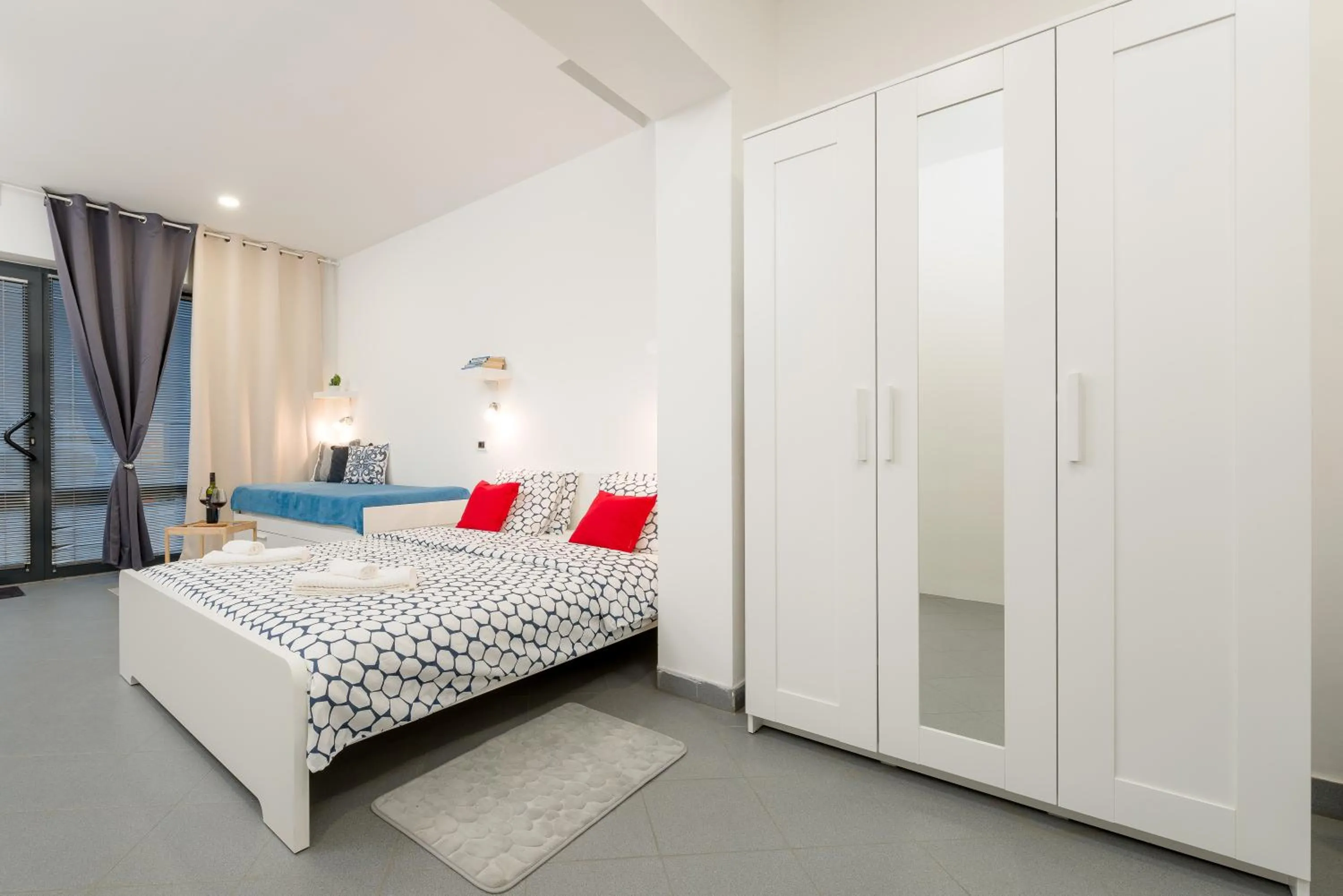 Bedroom, Bed in Studio apartment Sesula