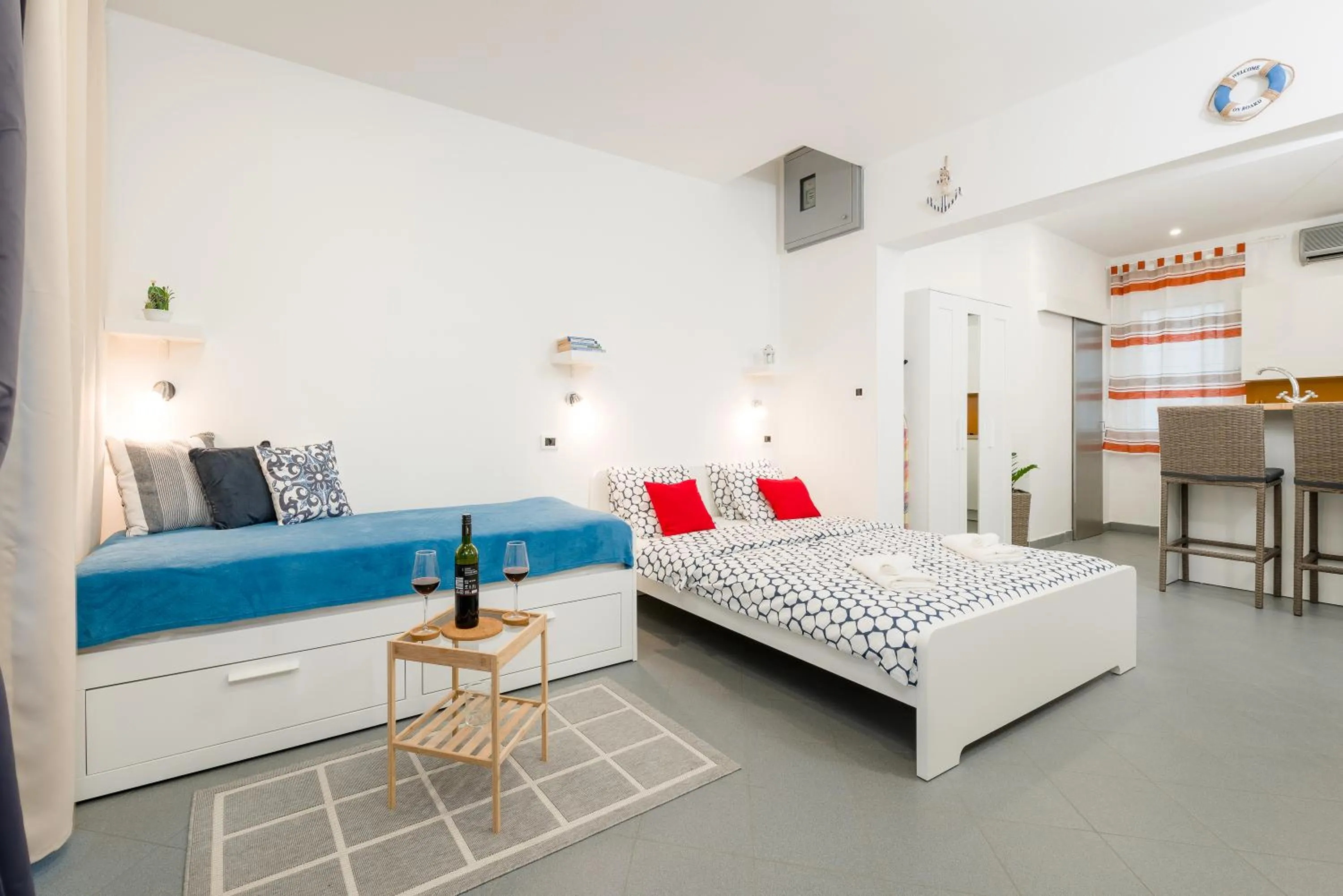 Bedroom, Bed in Studio apartment Sesula