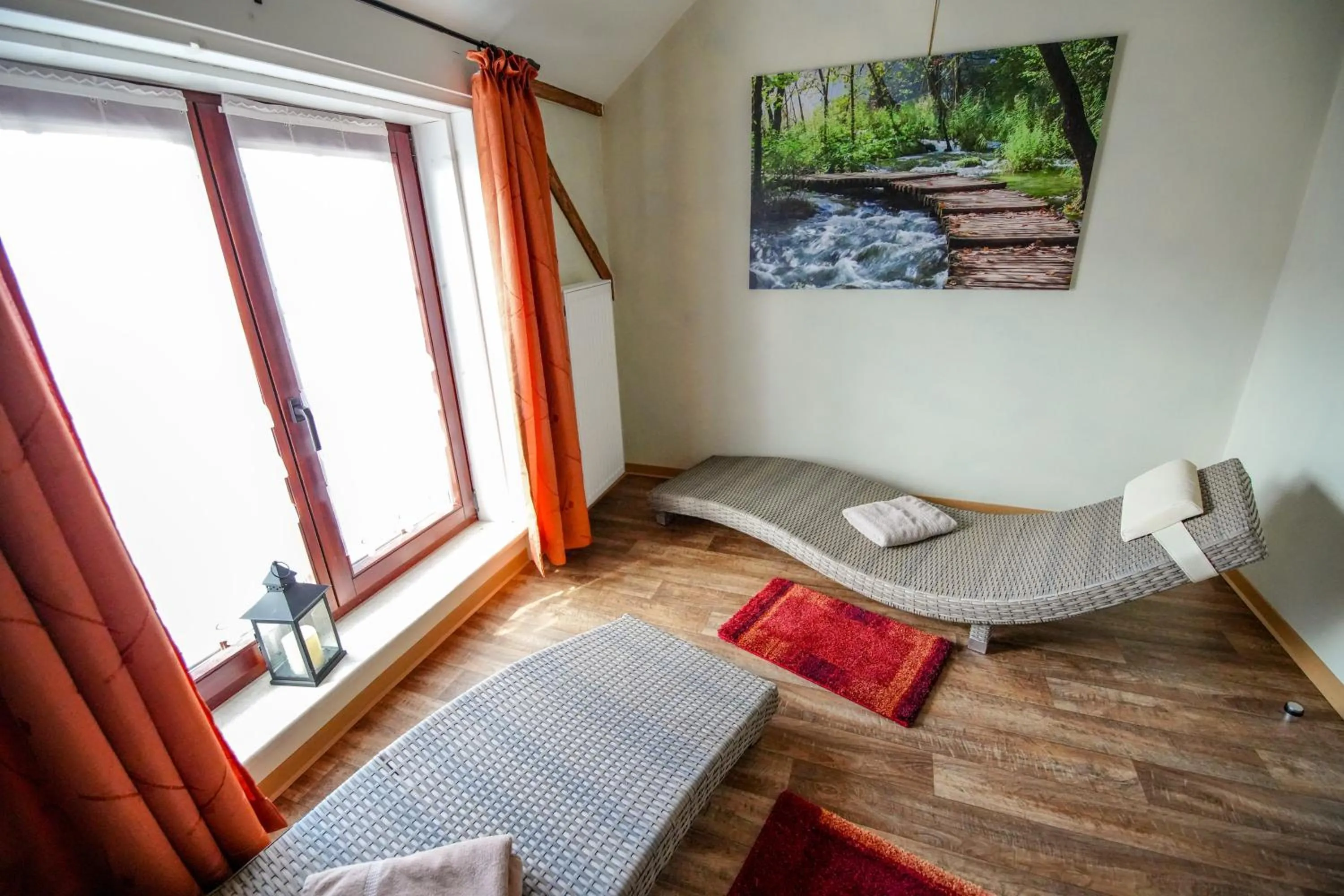 Sauna, Bed in Scheunenherberge