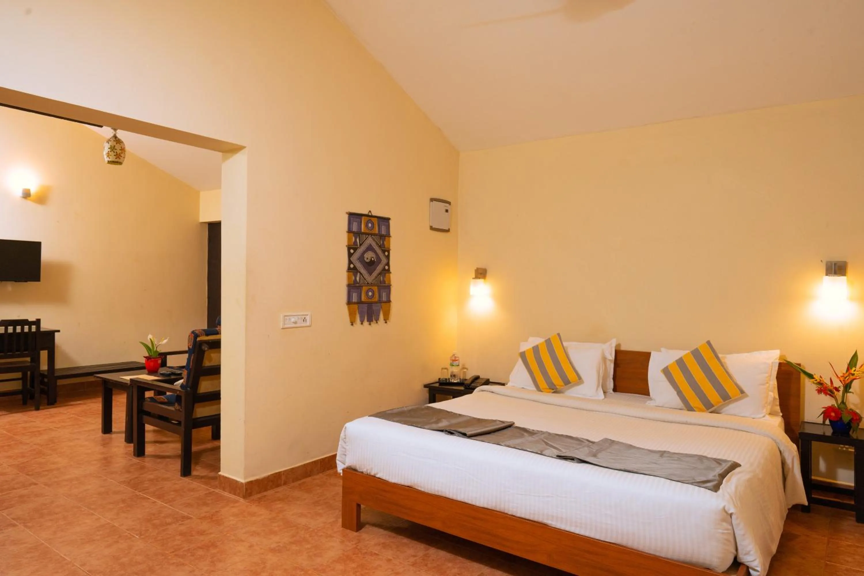 Photo of the whole room, Bed in Falling Waters Munnar